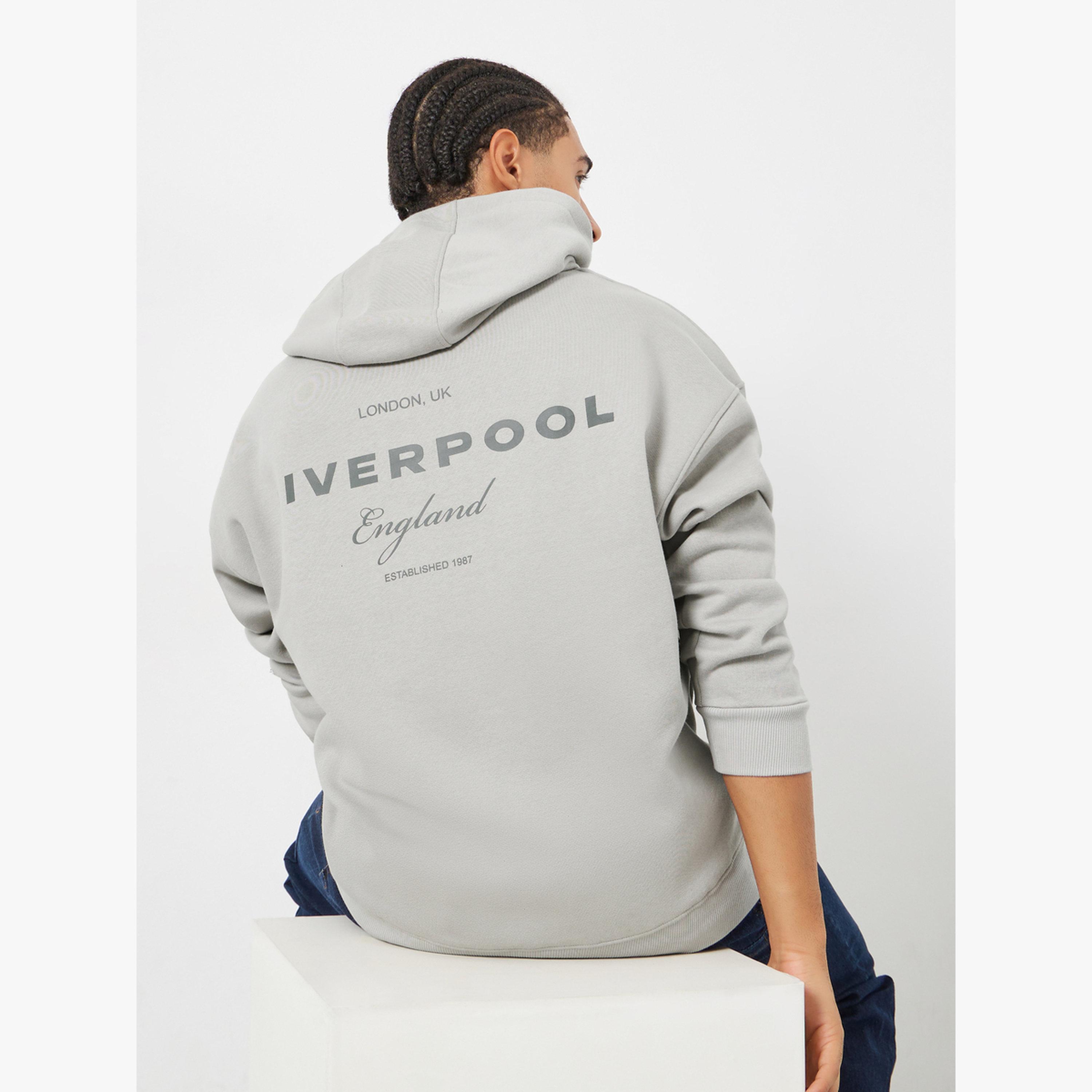 Styli Men Grey Oversized Fleece Back Printed Hoodie-men-clothing-hoodiesandsweatshirts-image-4