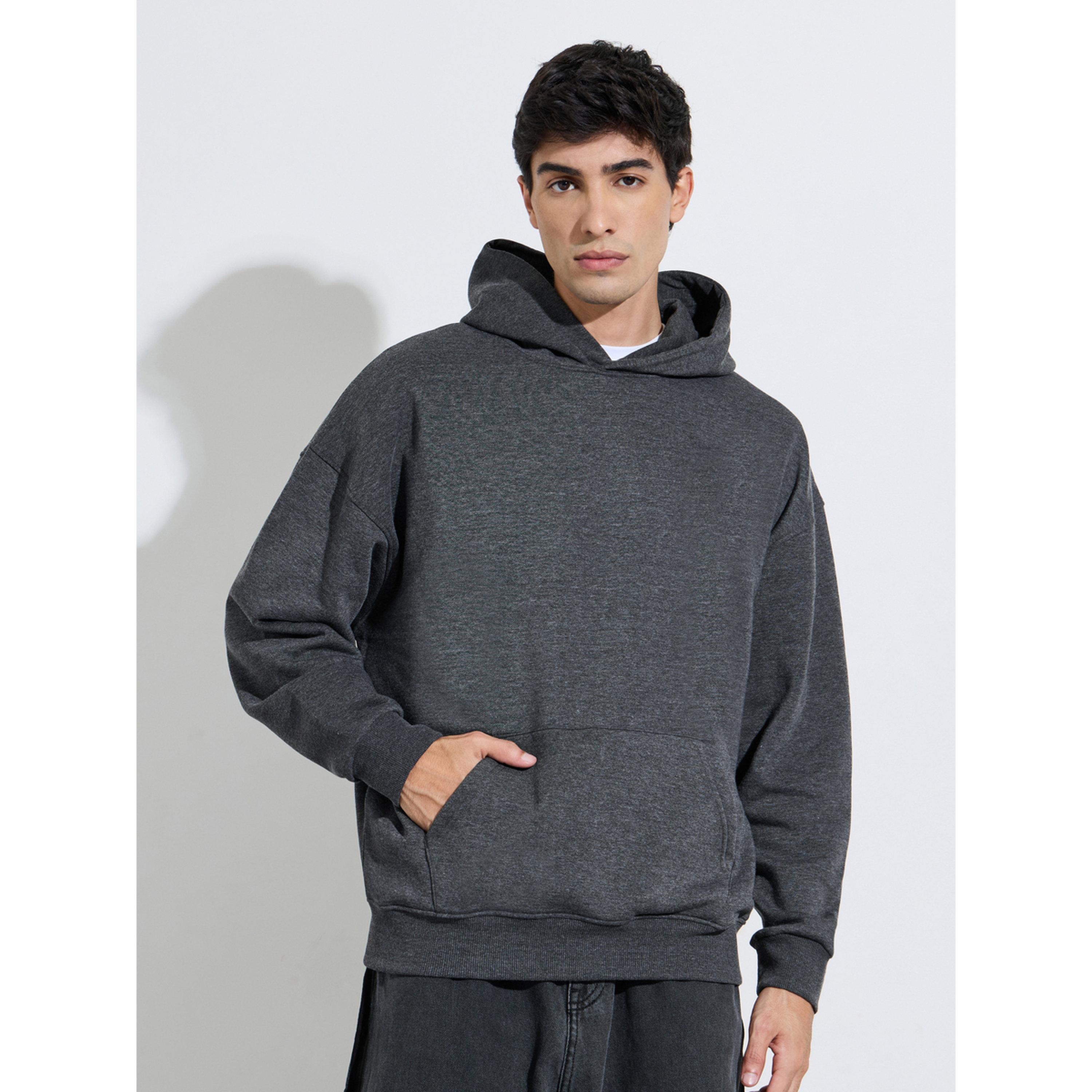 Styli Liverpool England Charcoal Fleece Hoodie-men-winterwear-hoodiesandsweatshirts-image-1