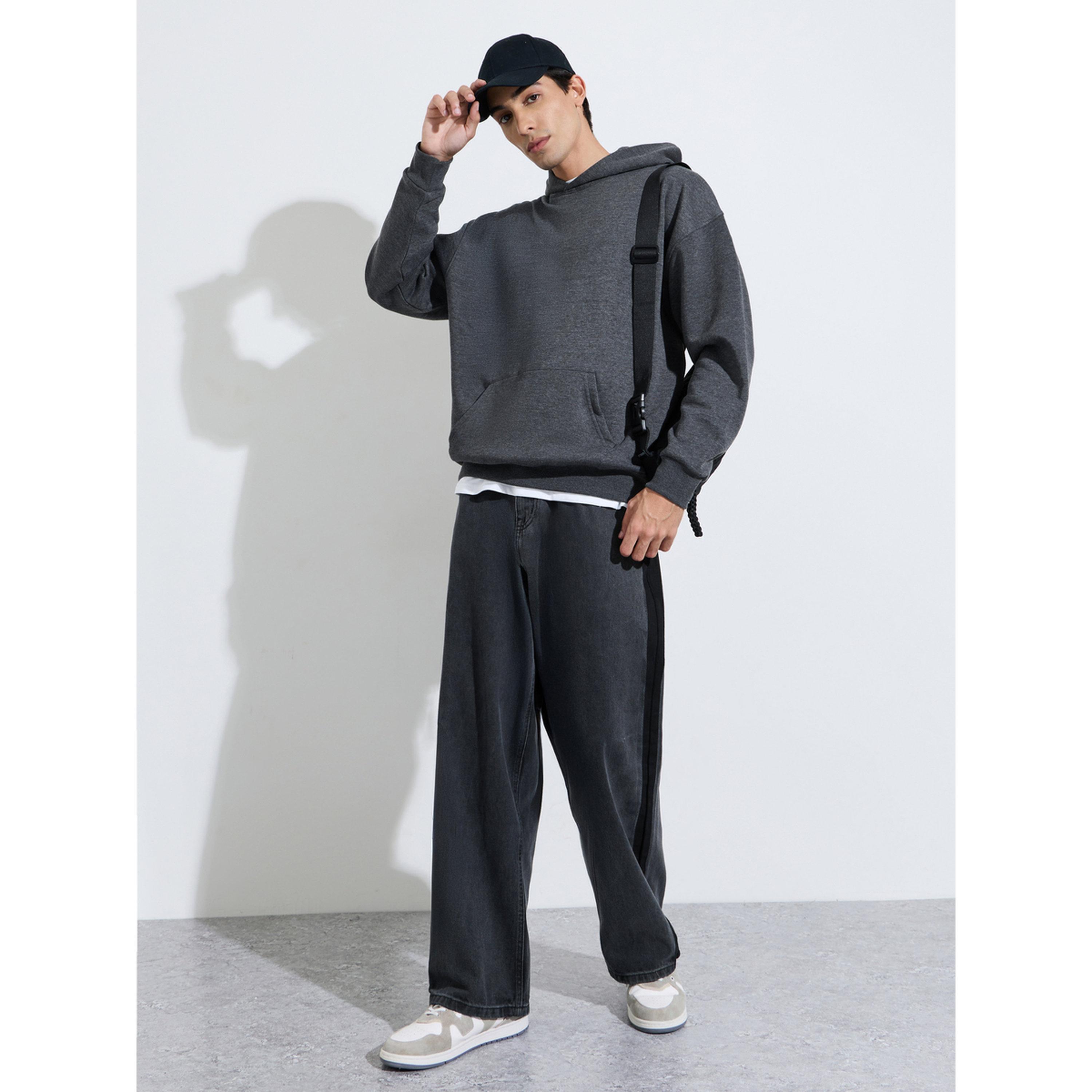 Styli Liverpool England Charcoal Fleece Hoodie-men-winterwear-hoodiesandsweatshirts-image-2