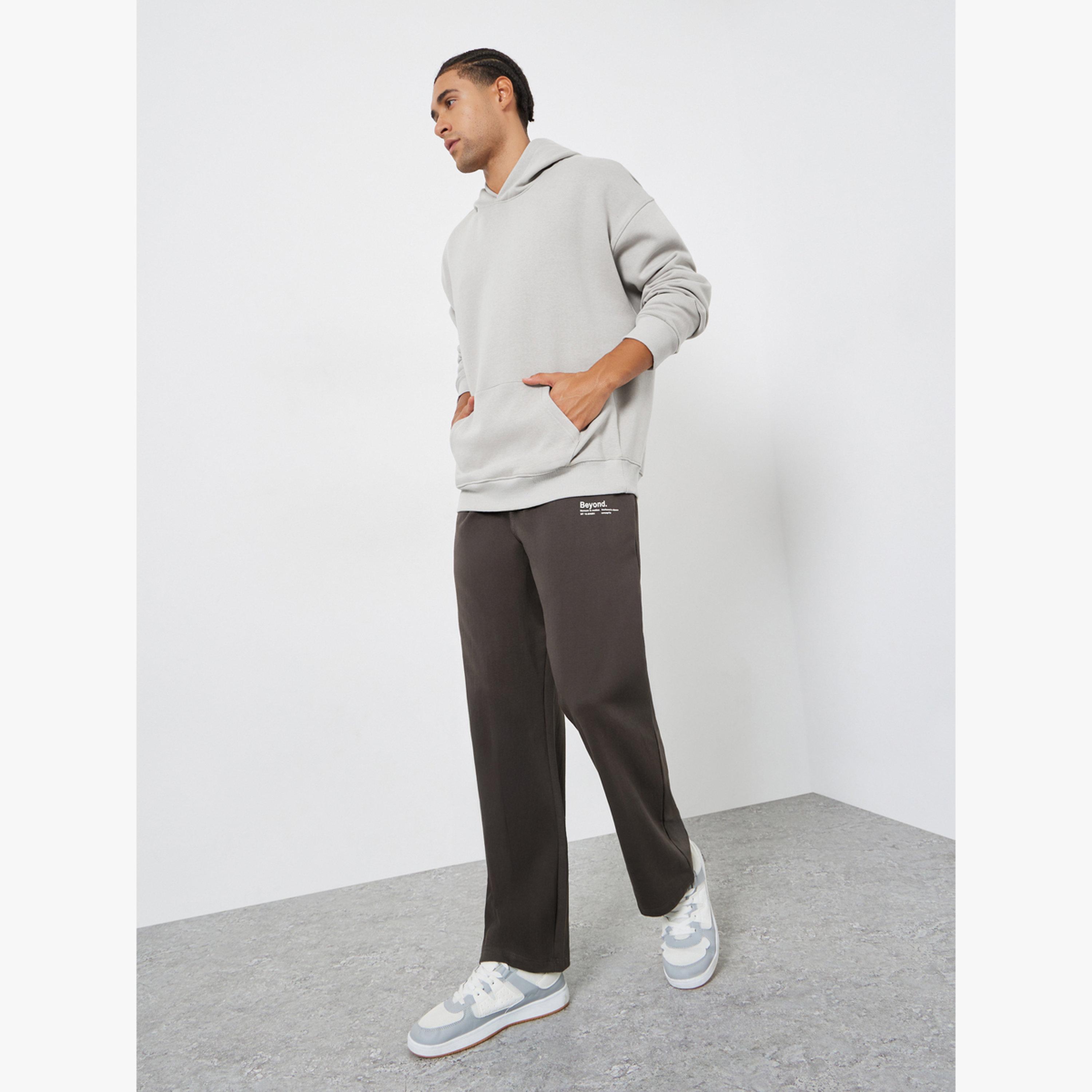 هودي فليس بقصة واسعة وطبعة خلفية-men-clothing-hoodiesandsweatshirts-image-2