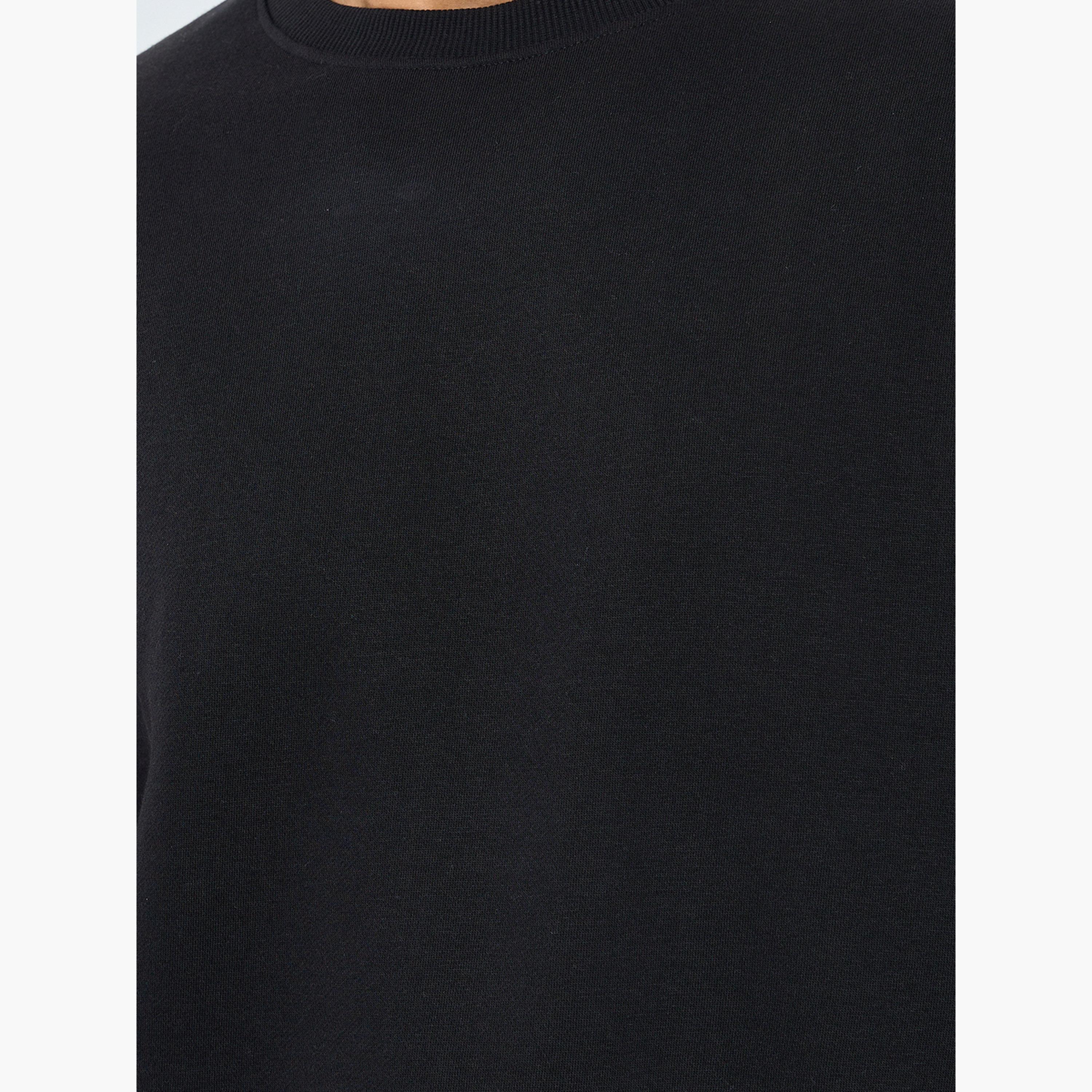 Styli Black Embroidered Boxy Fit Sweatshirt-men-winterwear-hoodiesandsweatshirts-image-4