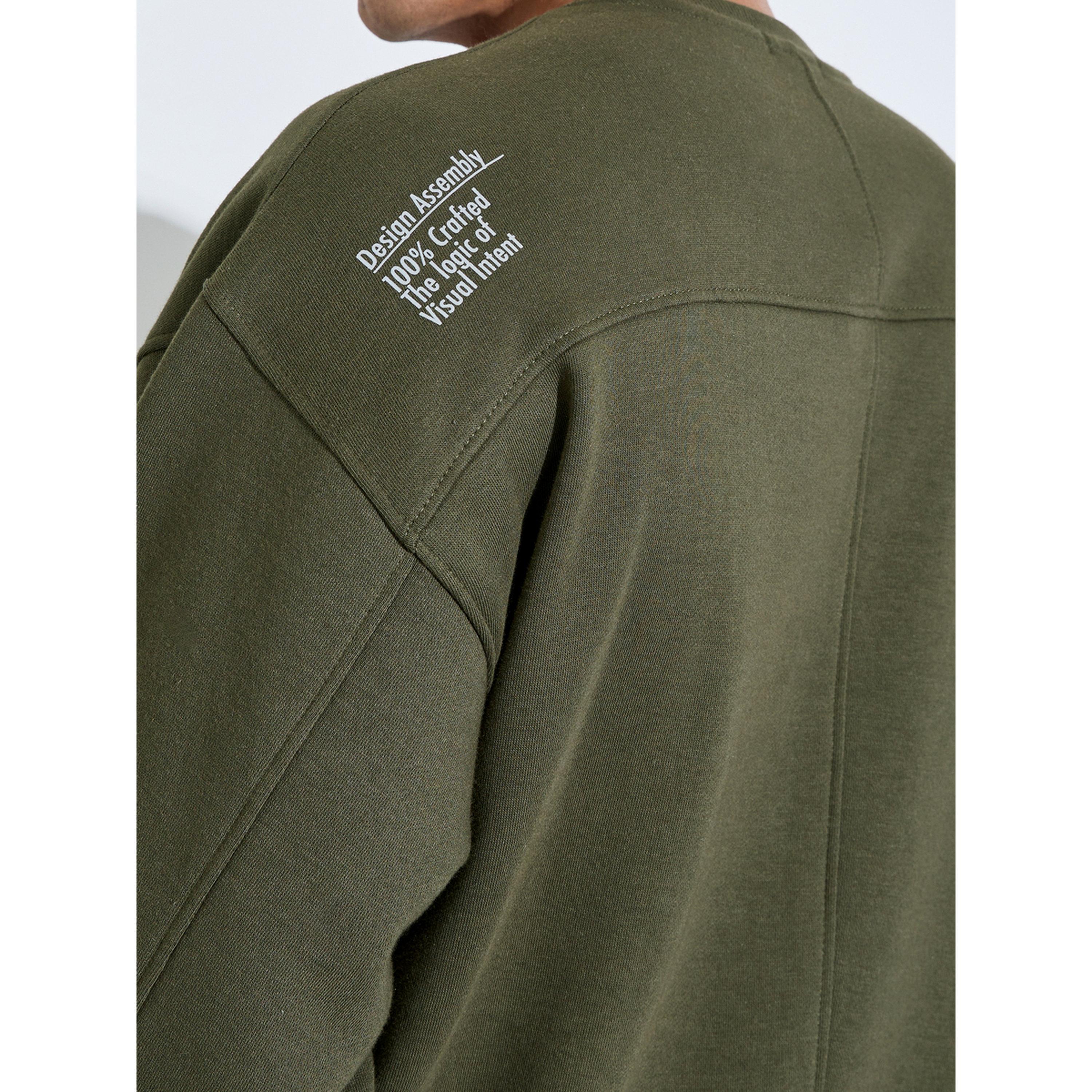 Styli Olive Slogan Print Fleece Sweatshirt-men-winterwear-hoodiesandsweatshirts-image-5