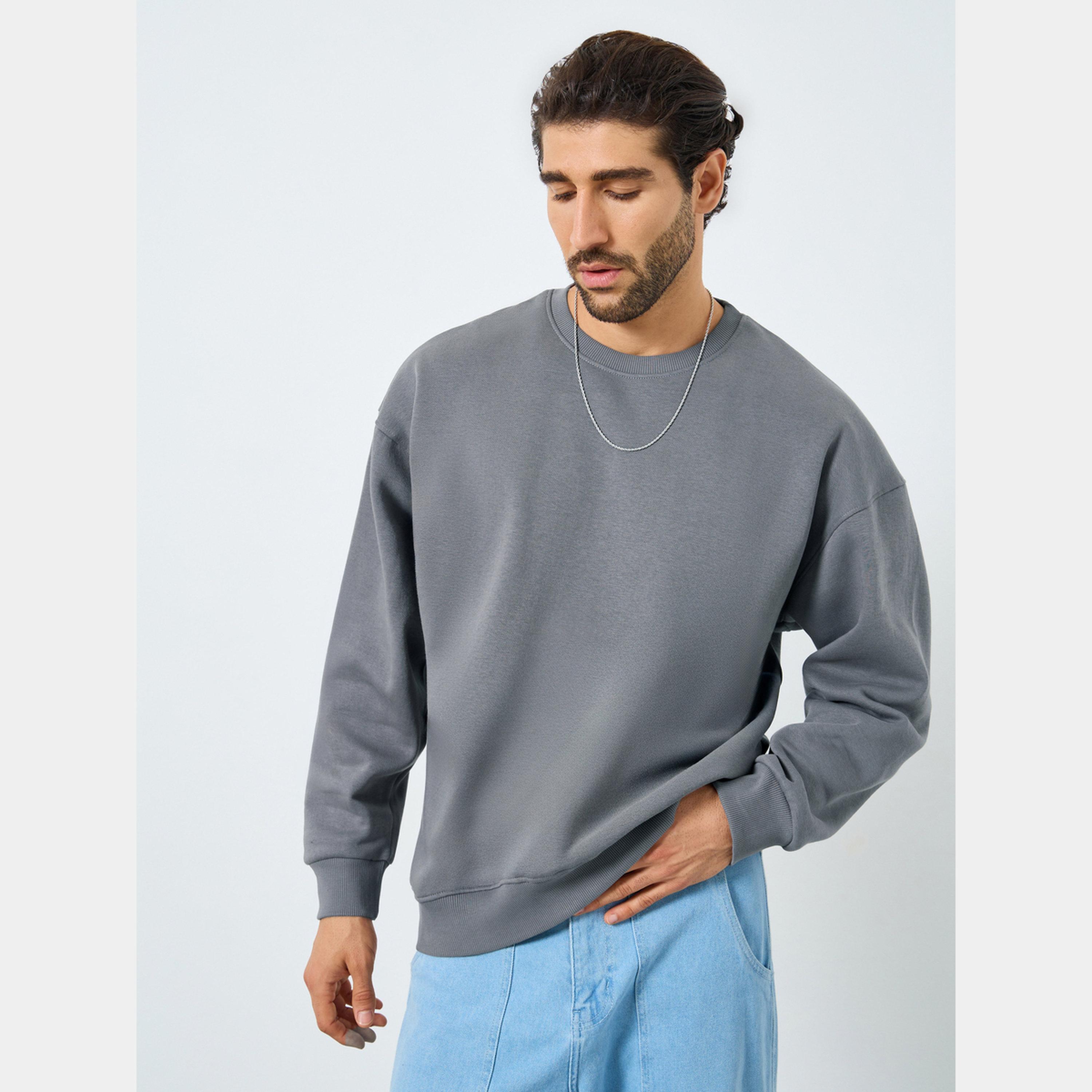 Styli Boxy Fit Fleece Sweatshirt-men-winterwear-hoodiesandsweatshirts-image-1