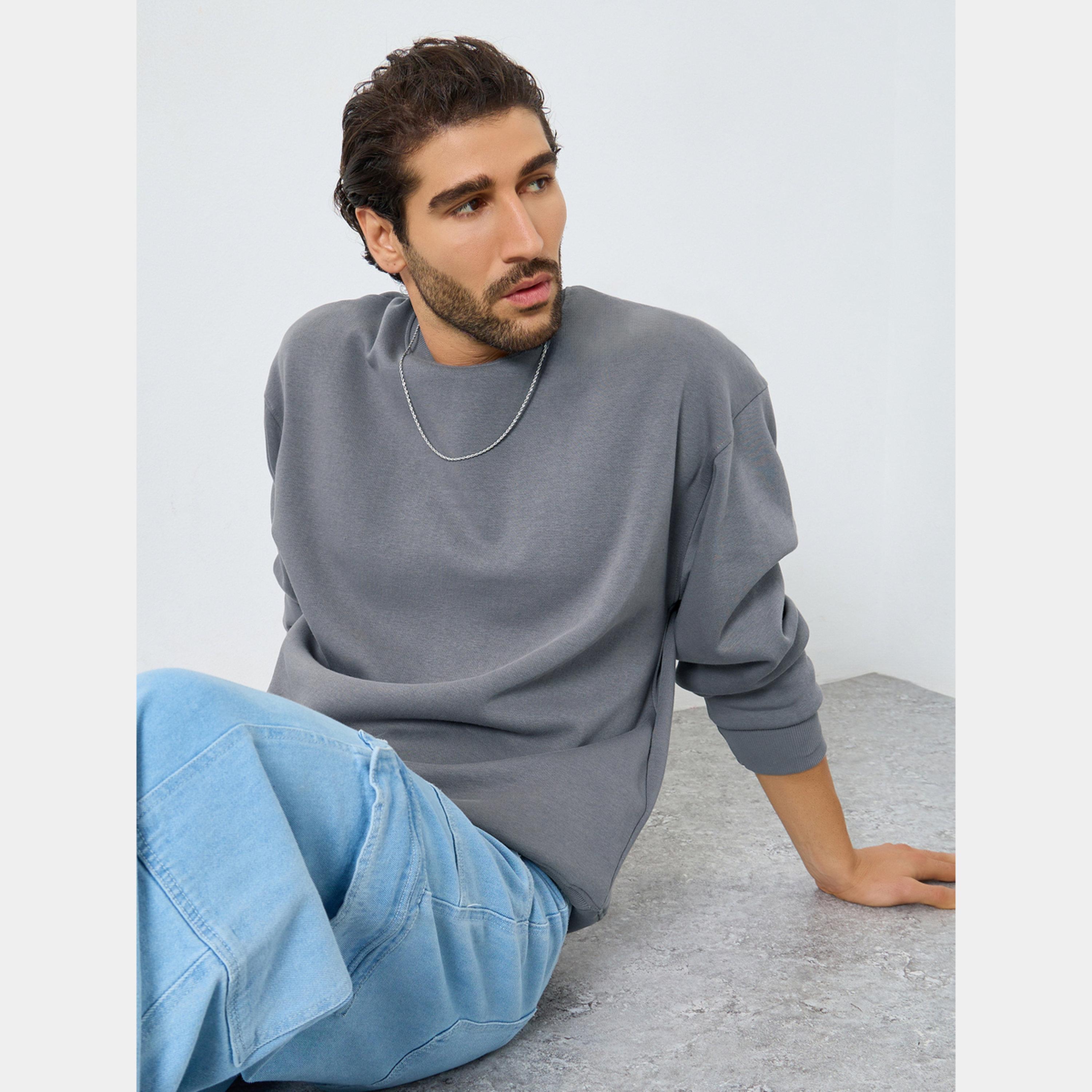 Styli Boxy Fit Fleece Sweatshirt-men-winterwear-hoodiesandsweatshirts-image-3