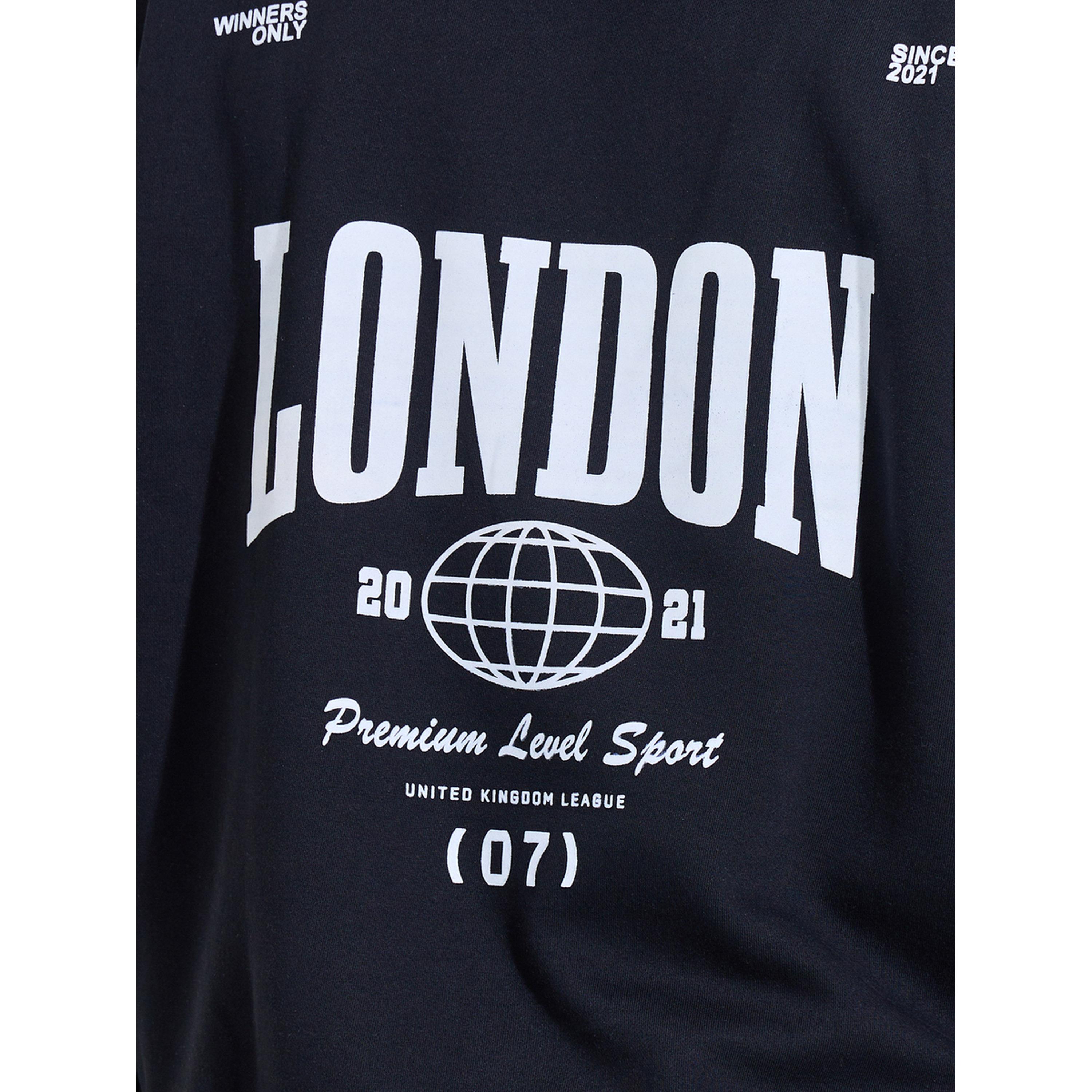 Styli Black Oversized Printed Fleece Hoodie with Front Pocket-men-winterwear-hoodiesandsweatshirts-image-4