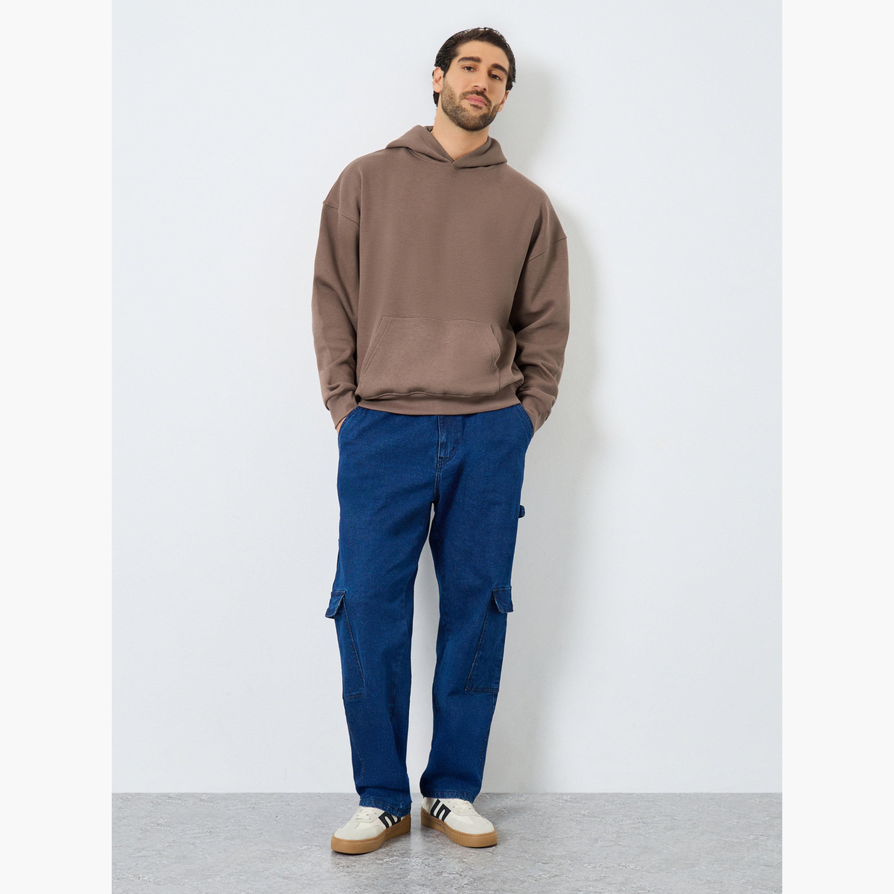 ستايلي - هودي من الصوف مطبوع من الخلف تصميم واسع للرجال -men-winterwear-hoodiesandsweatshirts-image-2