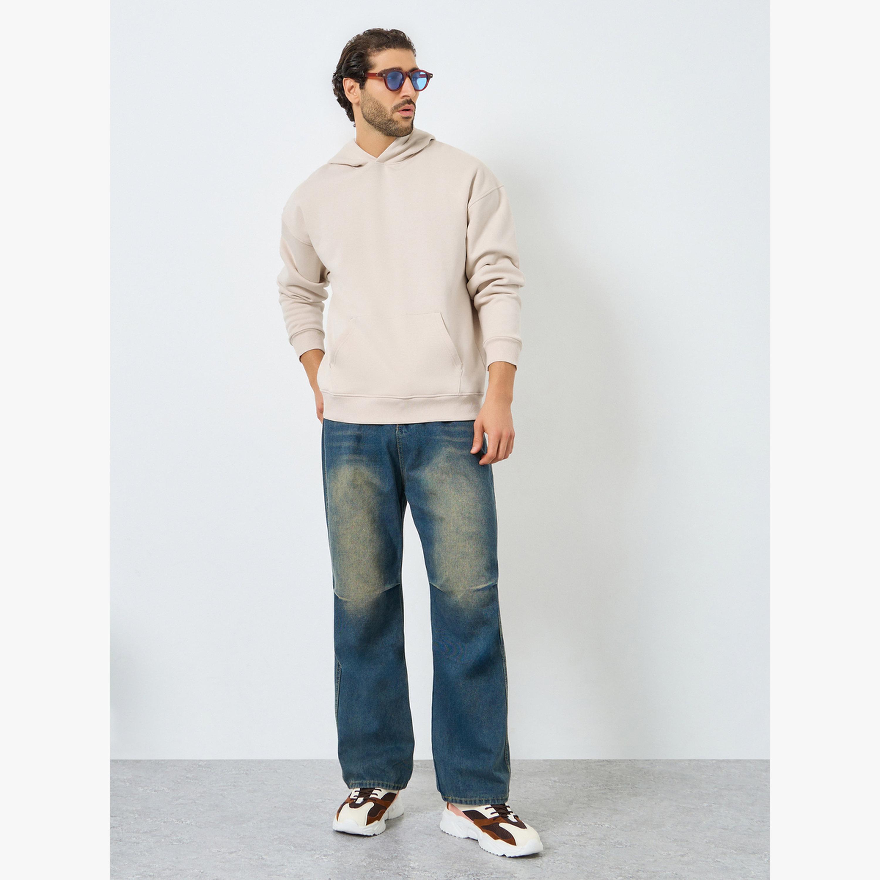 Styli Men Oversized Back Printed Fleece Hoodie-men-clothing-hoodiesandsweatshirts-image-2