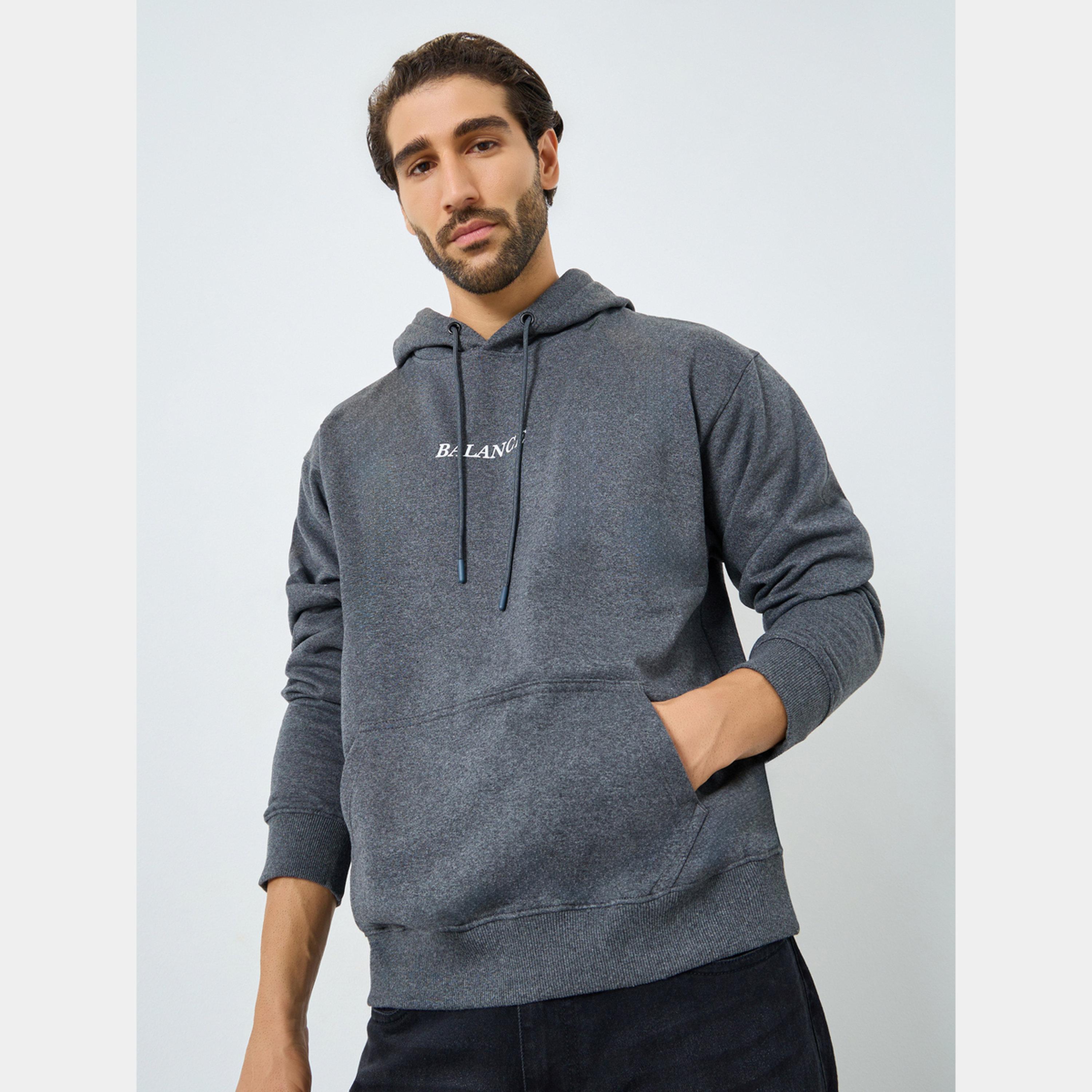 ستايلي - هودي رجالي صوف بأكمام طويلة وياقة وغطاء رأس طباعة Eco Earth-men-winterwear-hoodiesandsweatshirts-image-1