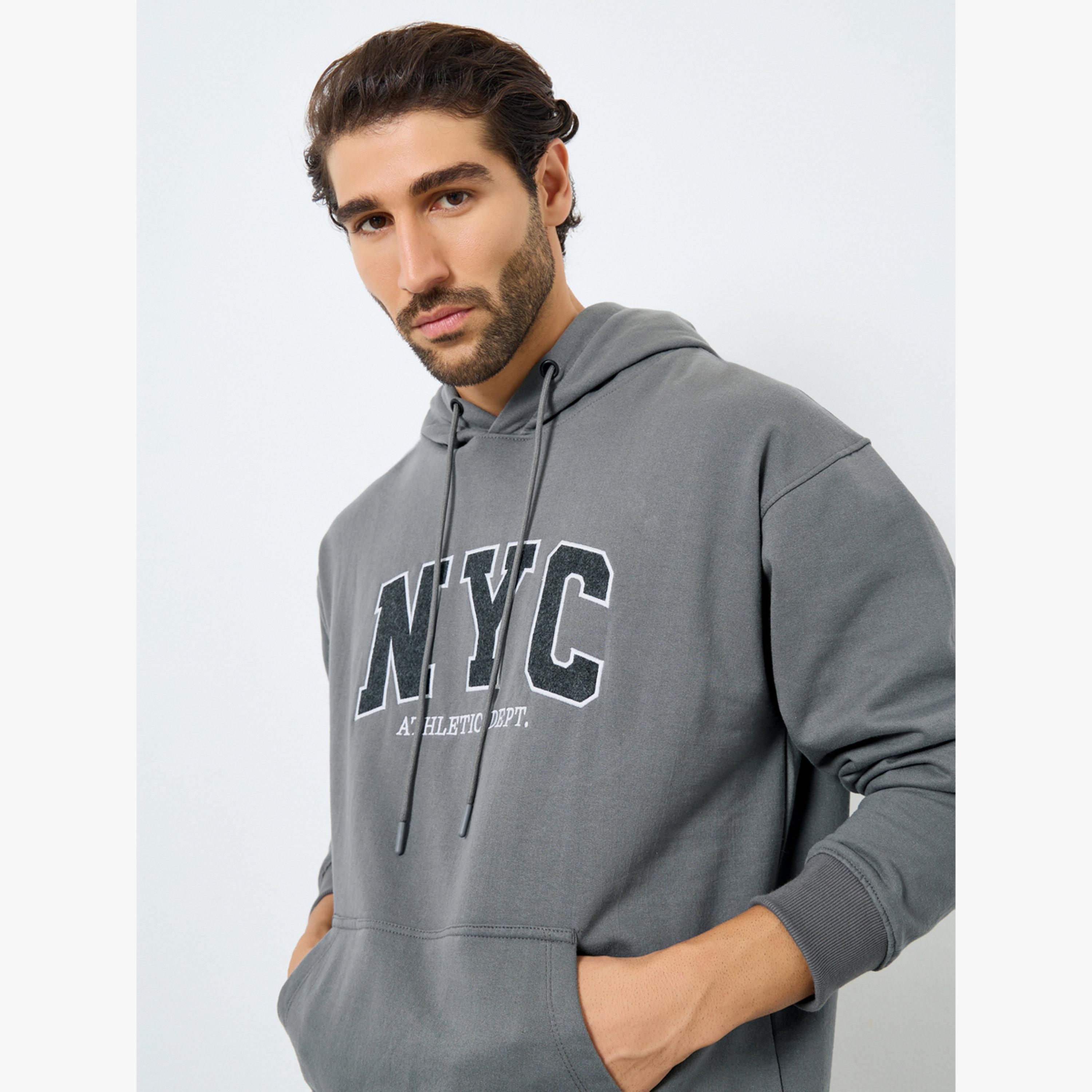 Styli Eco Earth Relaxed Fit Embroidered Fleece Hoodie-men-clothing-hoodiesandsweatshirts-image-3