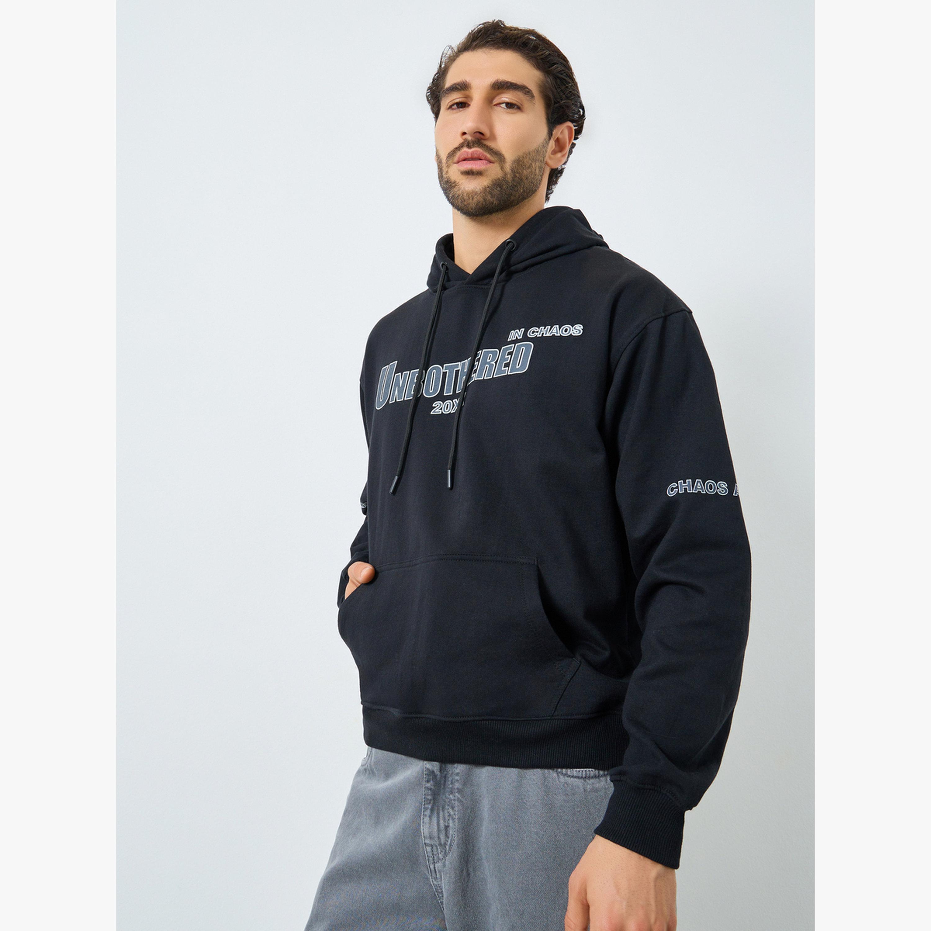 Styli Eco Earth Relaxed Fit Puff Print Fleece Hoodie-men-clothing-hoodiesandsweatshirts-image-1