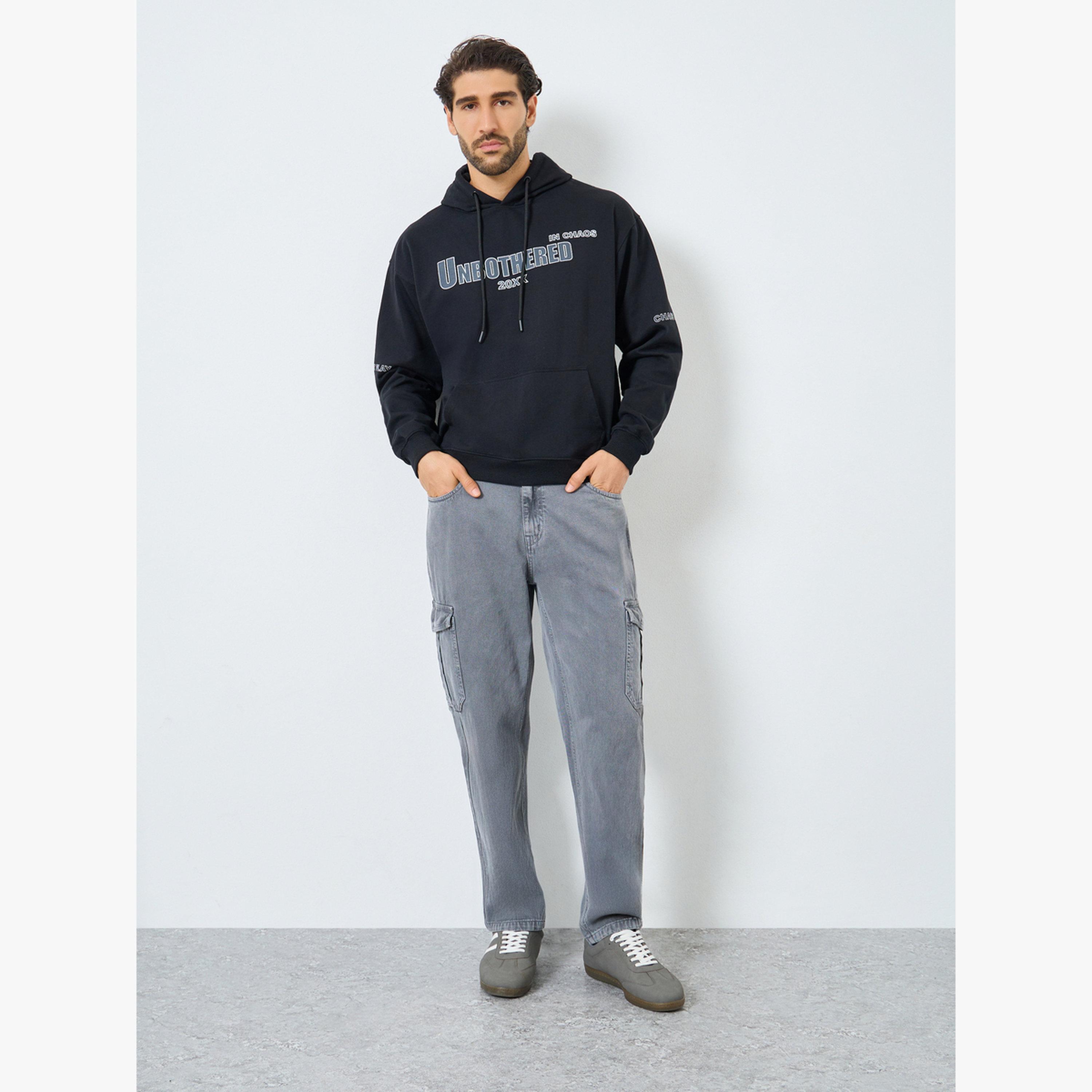 Styli Eco Earth Relaxed Fit Puff Print Fleece Hoodie-men-clothing-hoodiesandsweatshirts-image-2