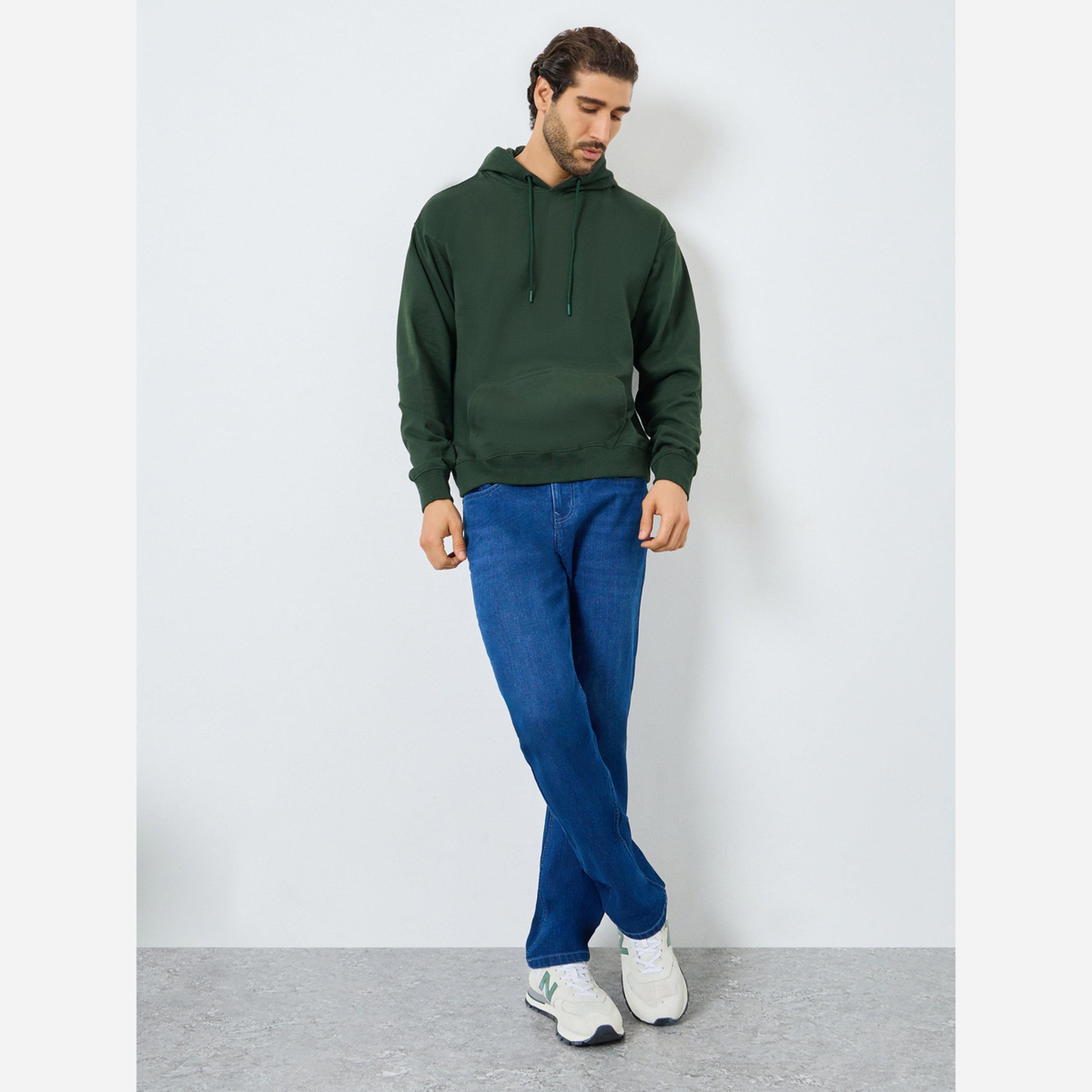 ستايلي - هودي صوف بطبعة سومات إيكو إيرث، قصة مريحة وظهر مسطح-men-winterwear-hoodiesandsweatshirts-image-2