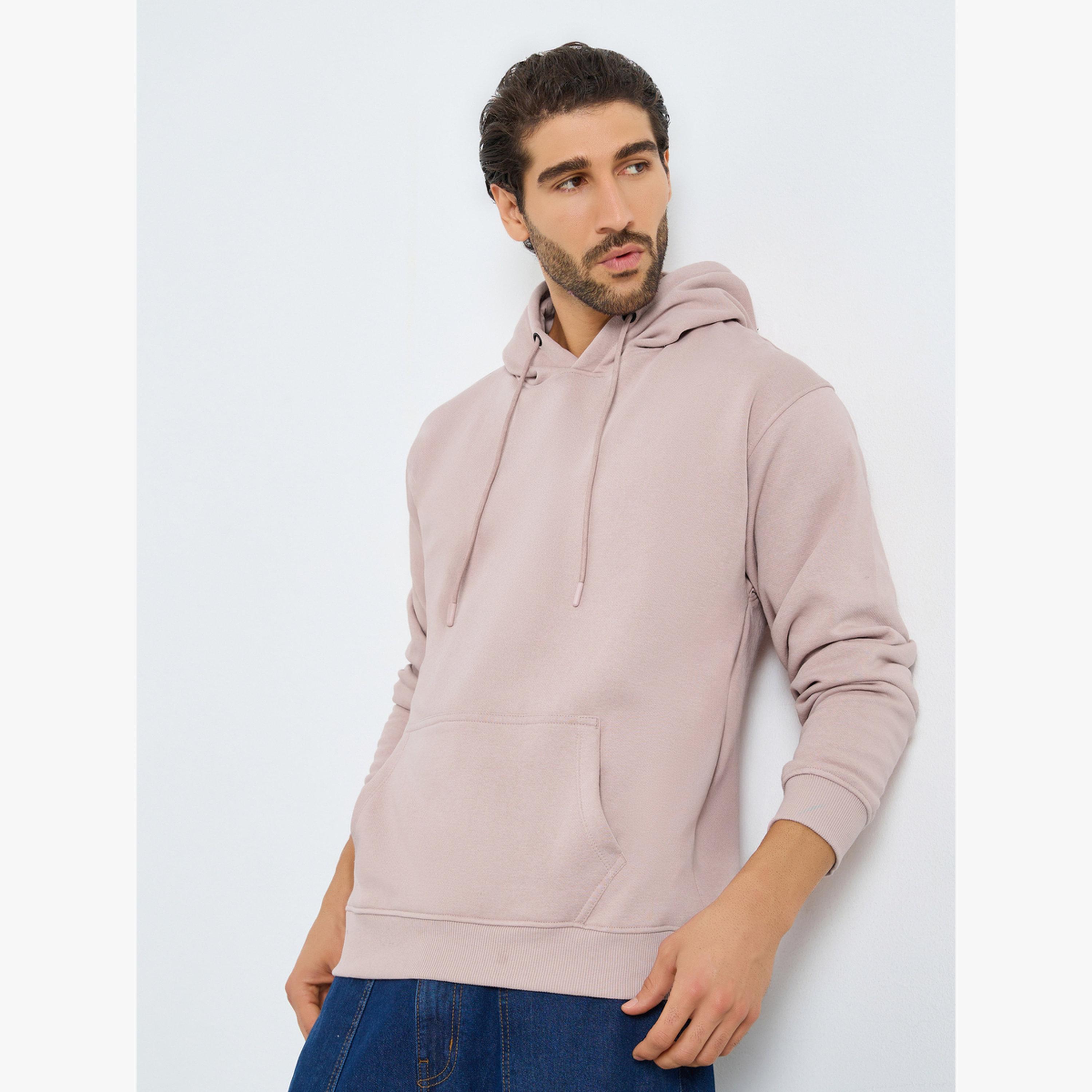Styli Men Pink Relaxed Fit Graphic Print Hoodie-men-clothing-hoodiesandsweatshirts-image-1