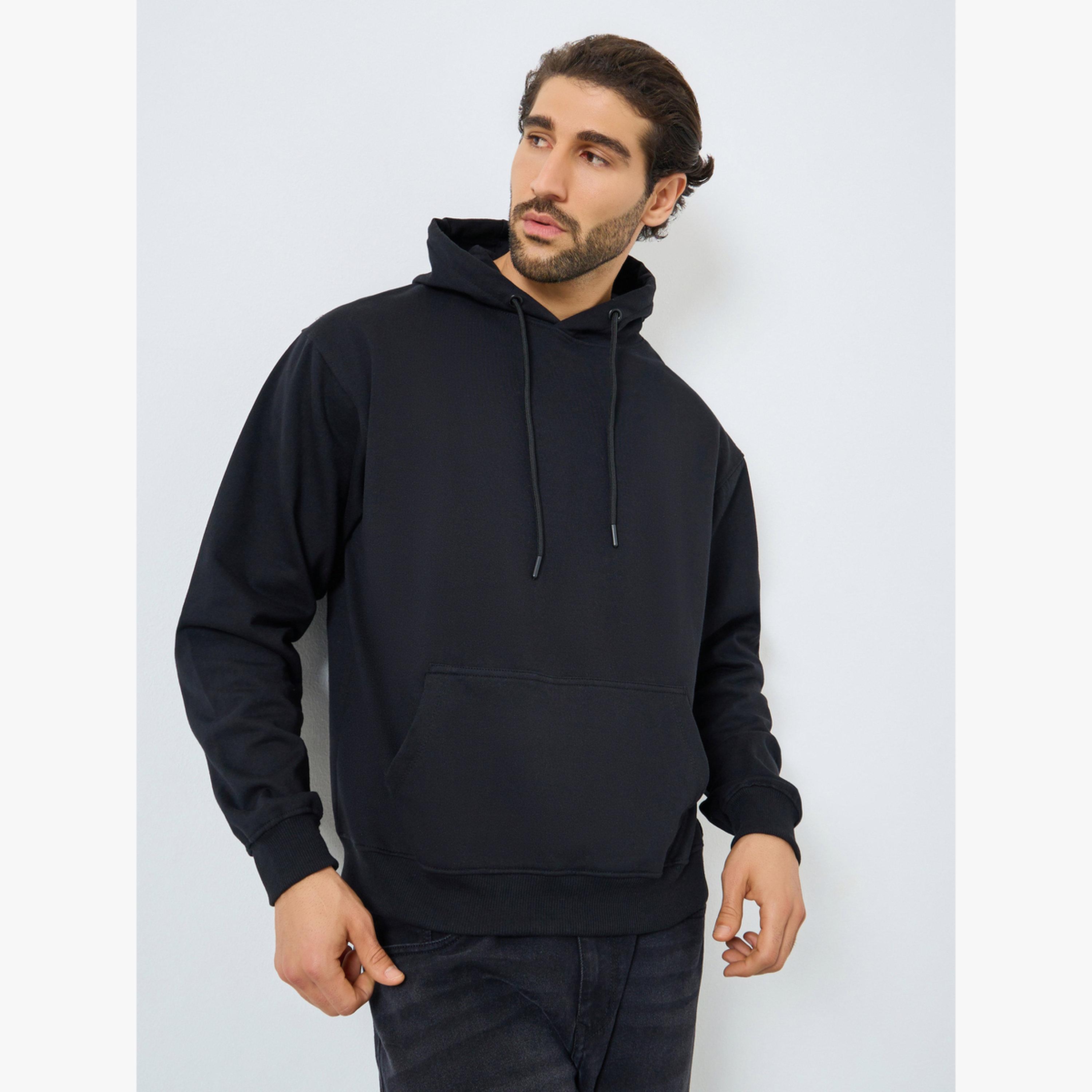 هودي فليس بطبعة اتش دي وقصة مريحة-men-clothing-hoodiesandsweatshirts-image-1