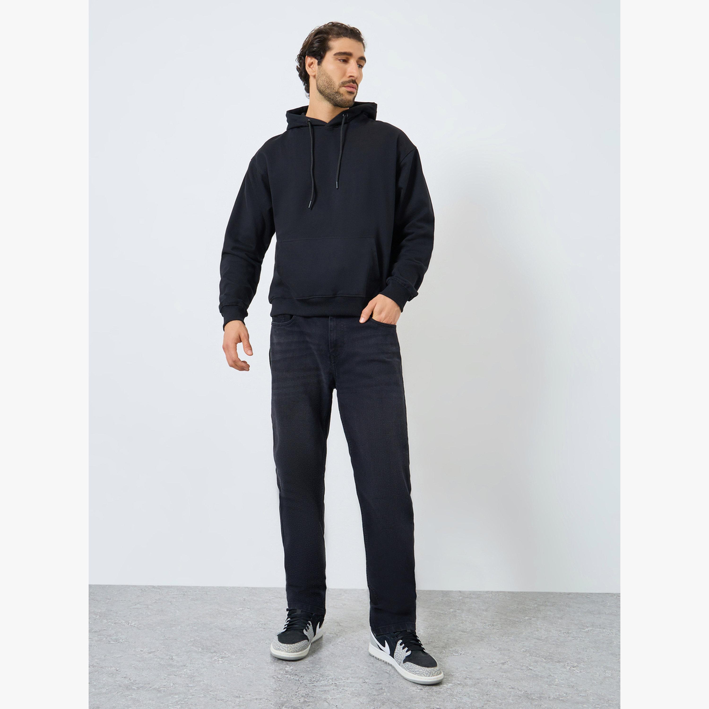 هودي فليس بطبعة اتش دي وقصة مريحة-men-clothing-hoodiesandsweatshirts-image-2