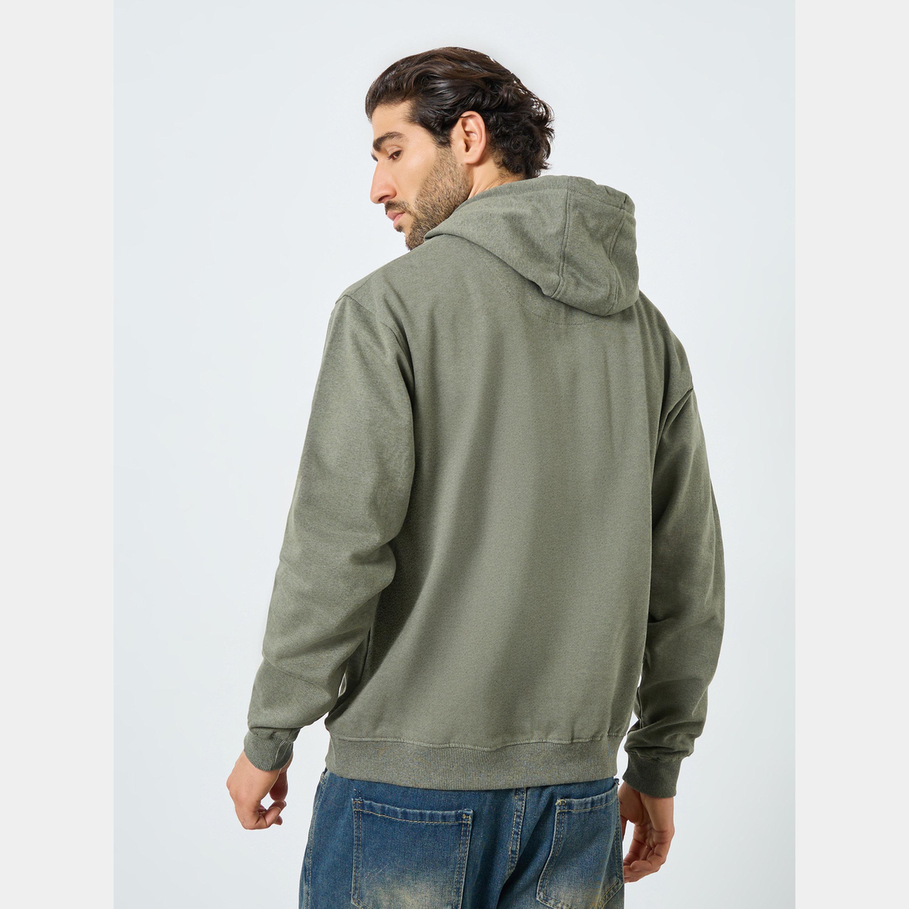 Styli Eco Earth Relaxed Fit Fleece Hoodie with Kangaroo Pocket-men-winterwear-hoodiesandsweatshirts-image-4