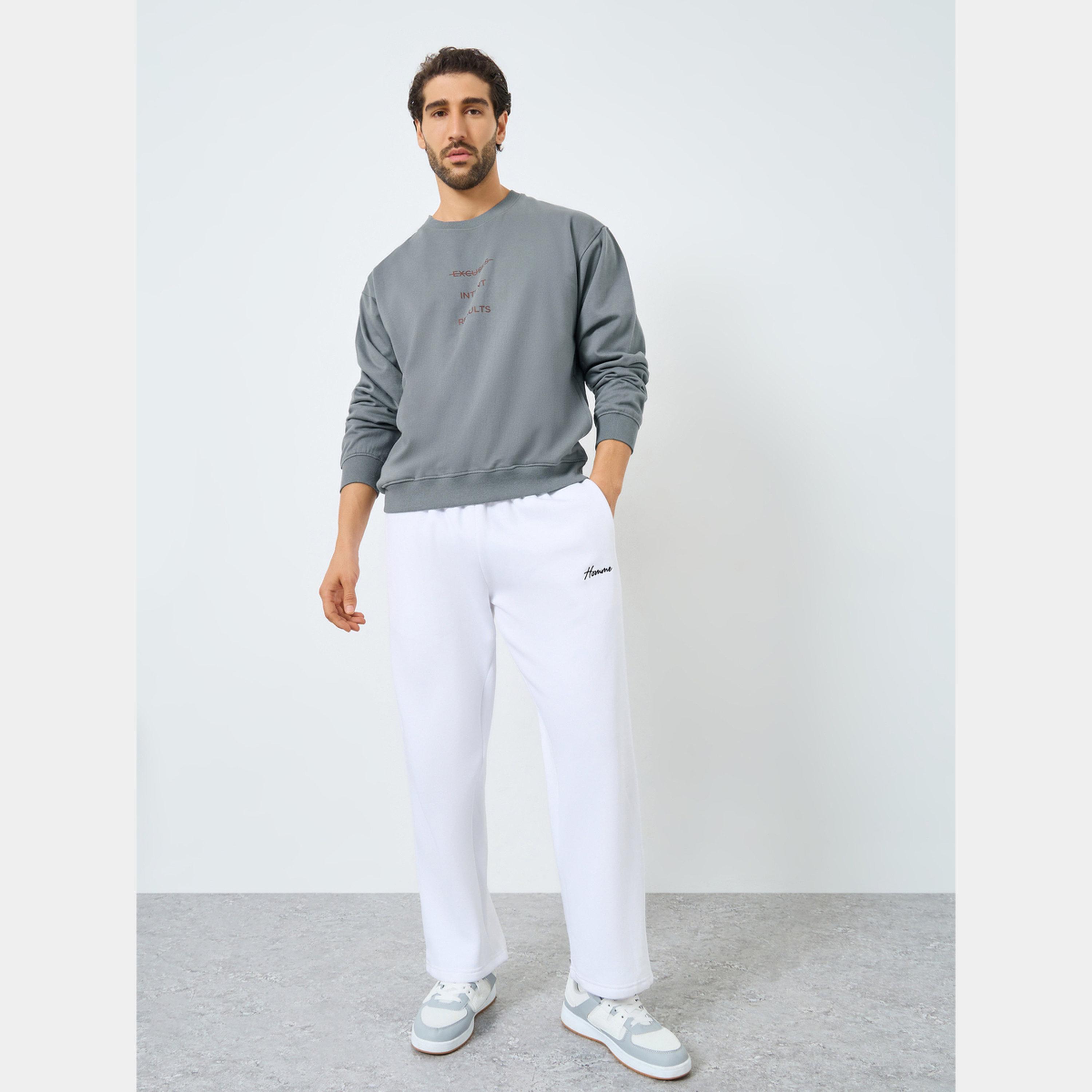 Styli Eco Earth Relaxed Fit Printed Fleece Sweatshirt-men-winterwear-hoodiesandsweatshirts-image-2