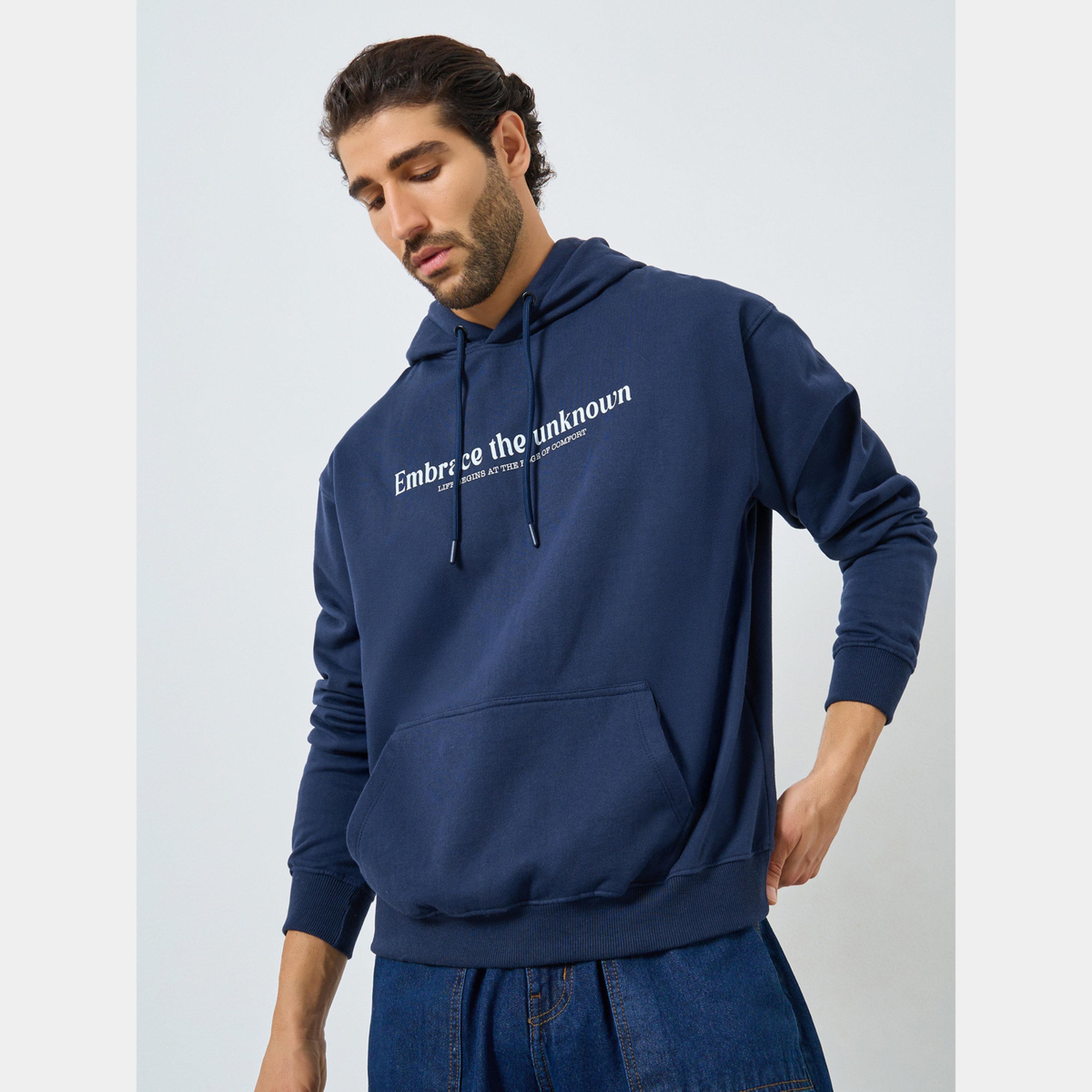 ستايلي - هودي رجالي صوف بأكمام طويلة وياقة وغطاء رأس طباعة Eco Earth-men-winterwear-hoodiesandsweatshirts-image-1