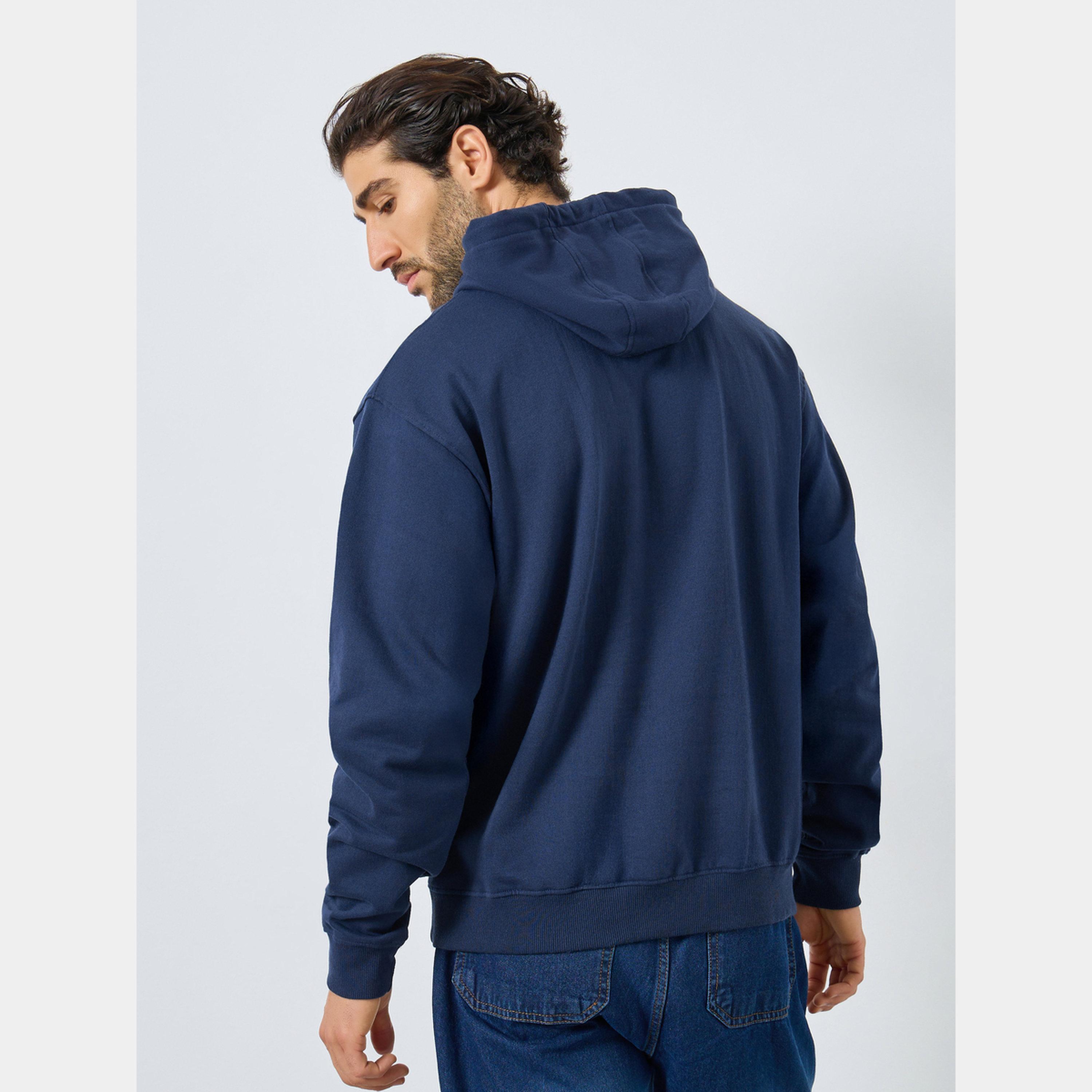 Styli Eco Earth Relaxed Fit Printed Fleece Hoodie-men-winterwear-hoodiesandsweatshirts-image-4