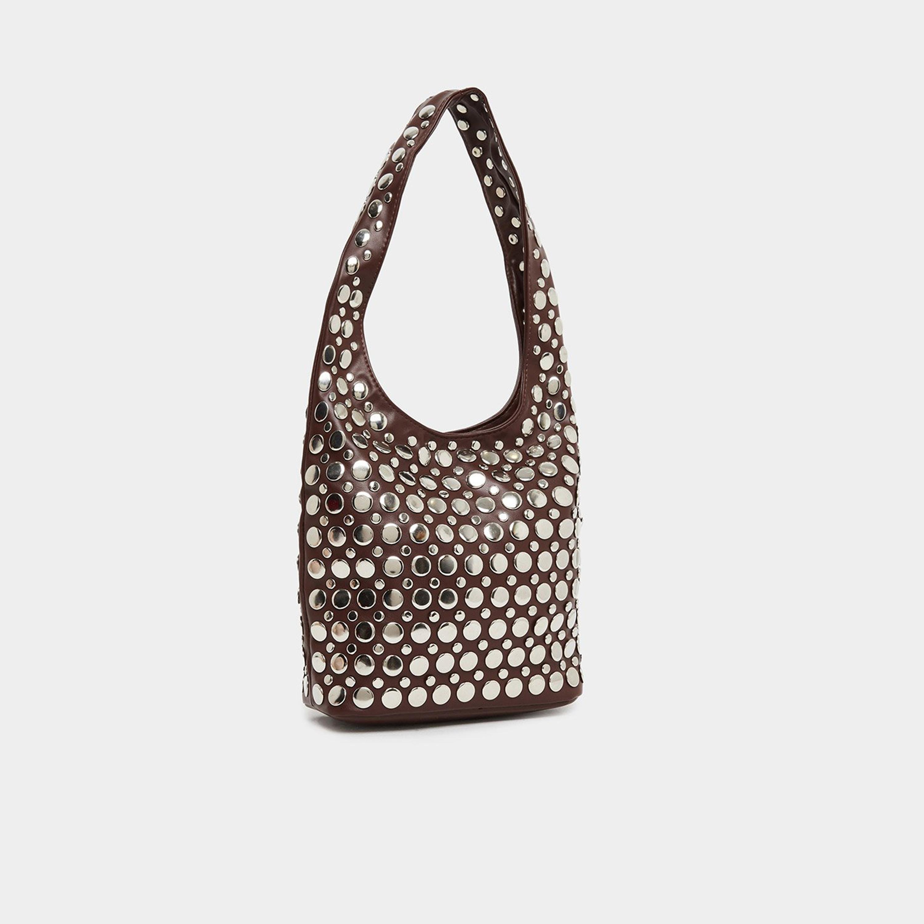 Styli Brown Studded Hobo Bag-women-bagsandwallets-handbags-image-1