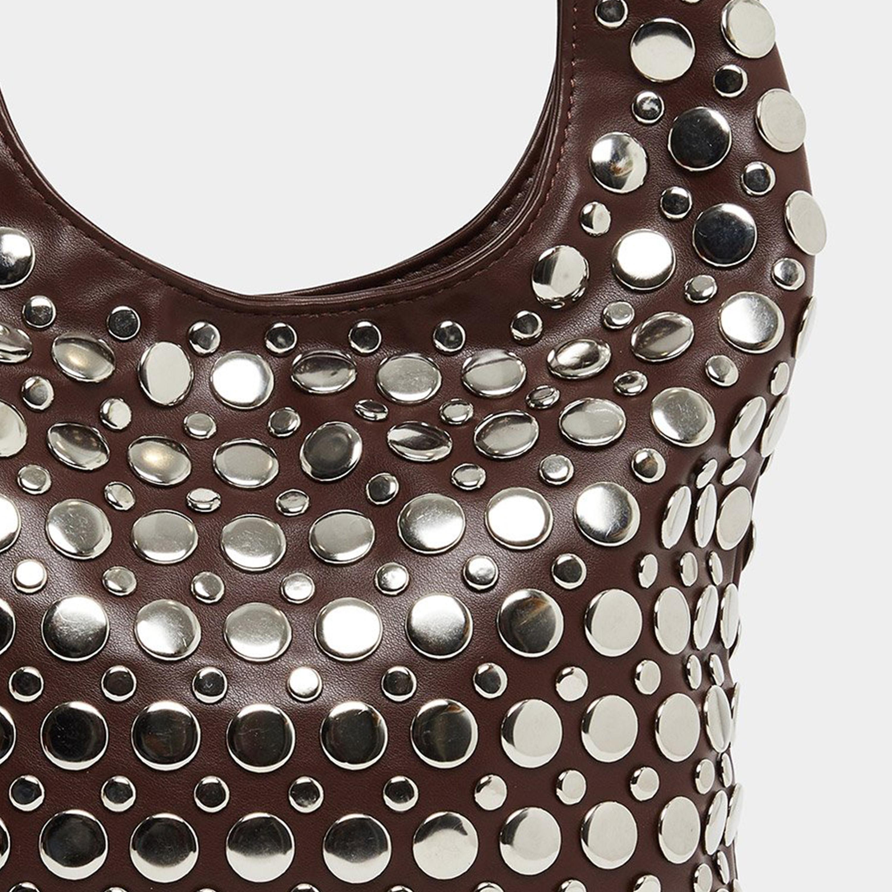 Styli Brown Studded Hobo Bag-women-bagsandwallets-handbags-image-3