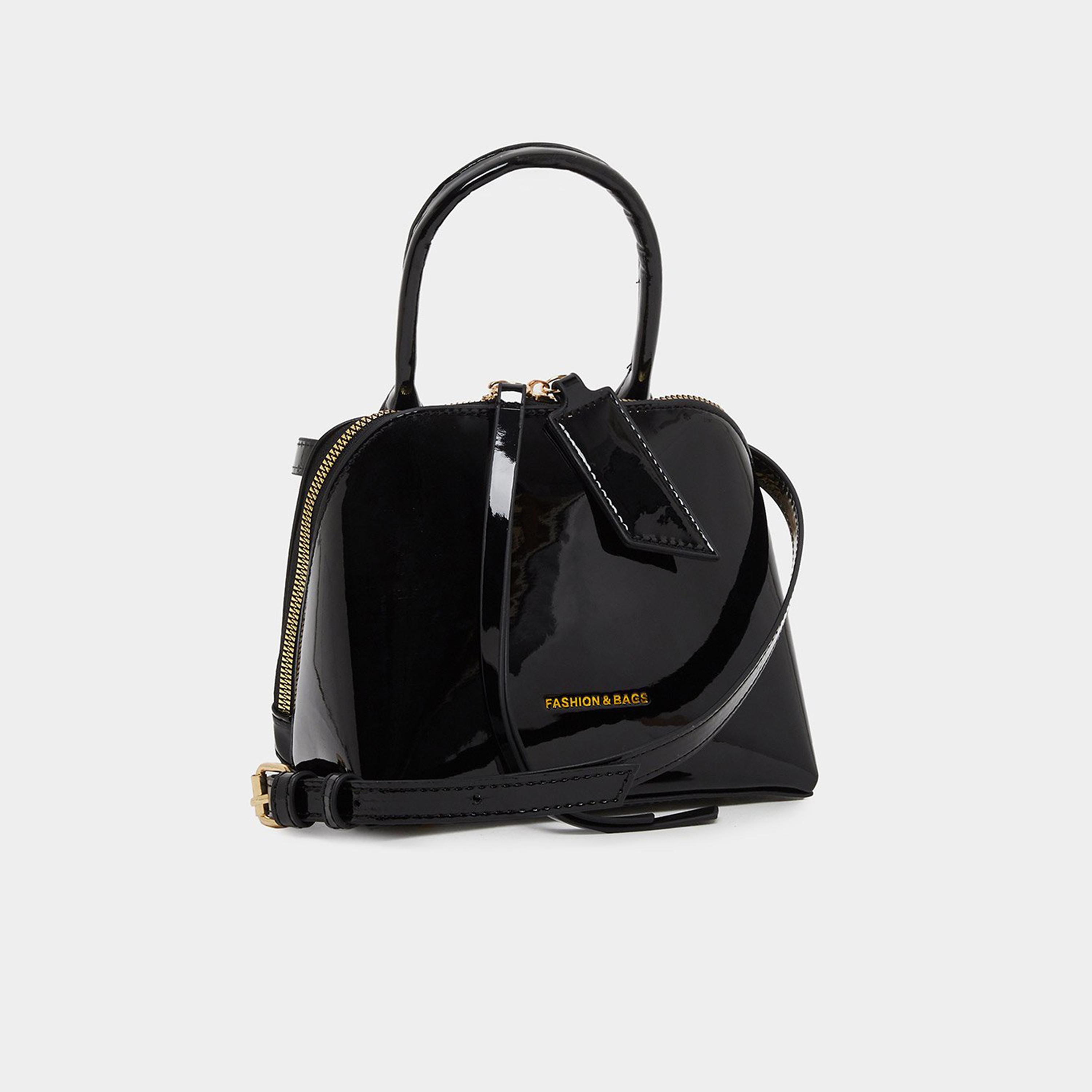 Styli Black Mini Dome Handbag-women-bagsandwallets-handbags-image-1