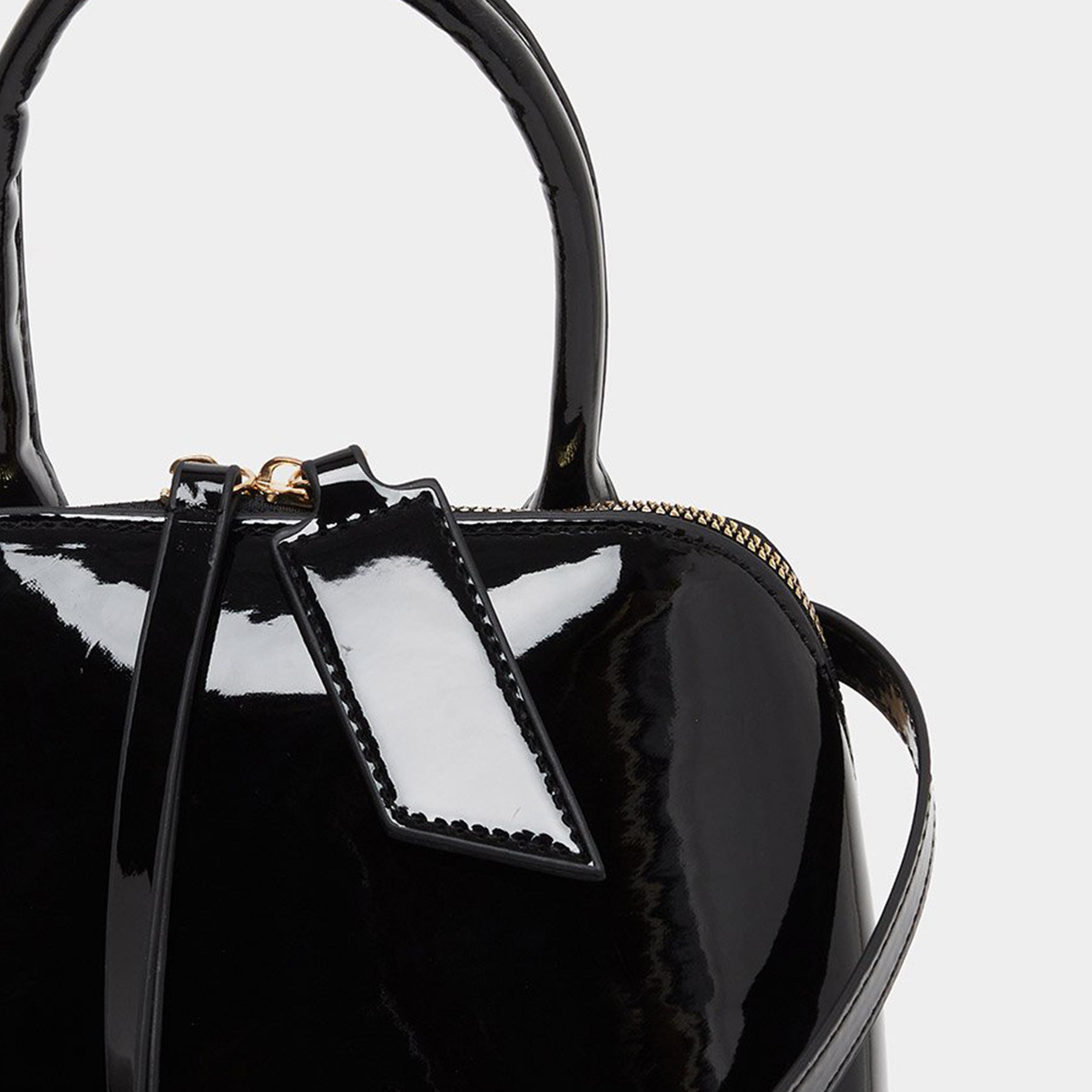 Styli Black Mini Dome Handbag-women-bagsandwallets-handbags-image-3