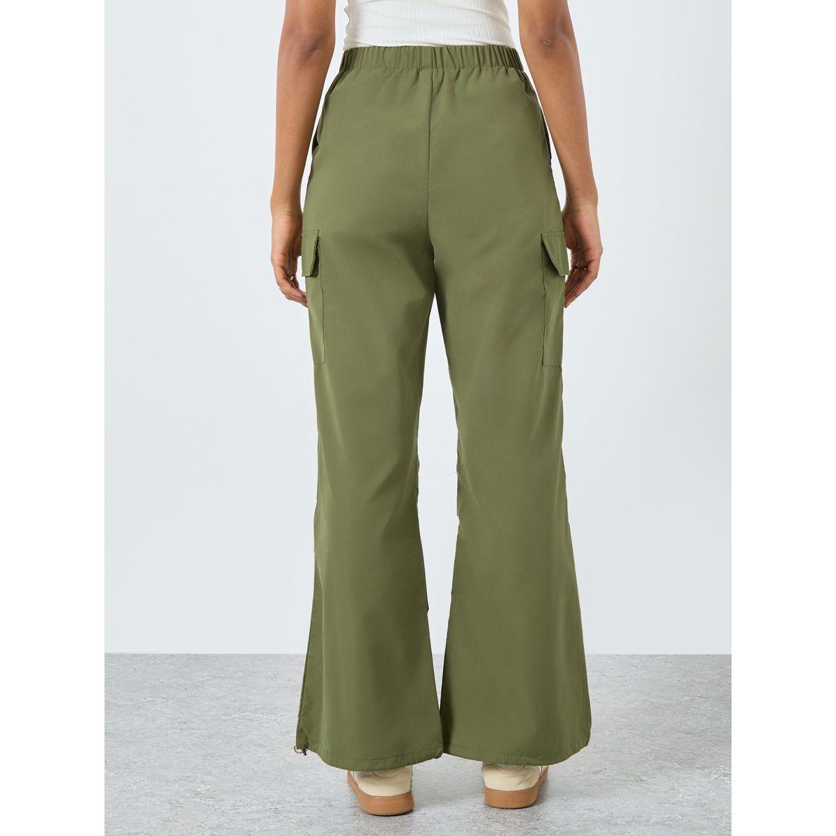 Styli Women Flared Cargo Pants with Drawstring-women-clothing-bottoms-trousers-image-4