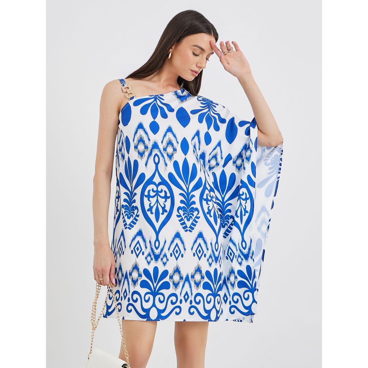 فستان قصير شيفلي مُطبع بالكامل-women-clothing-dresses-image-1
