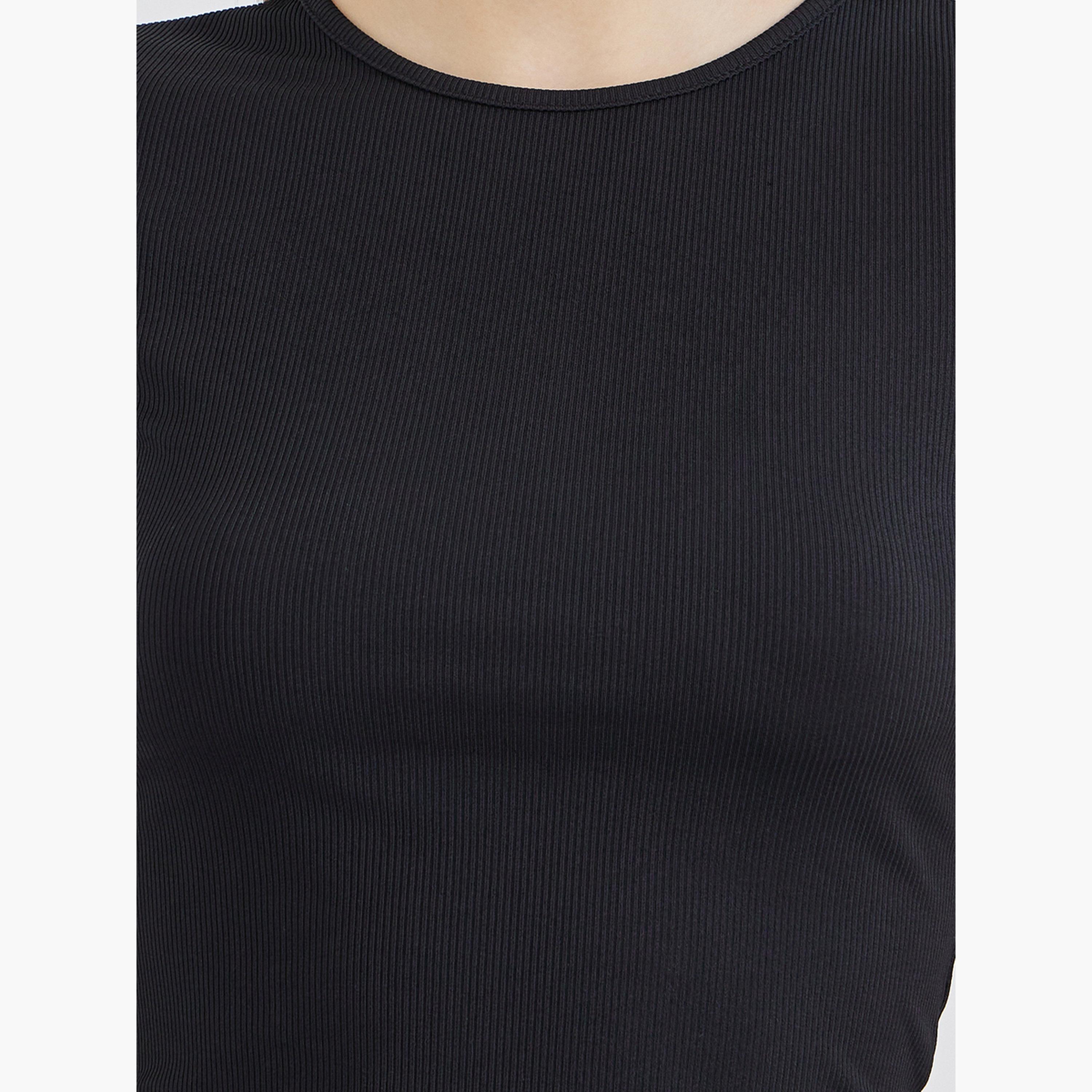 Take Two Women Black Round Neck Fitted T-Shirt-women-clothing-tshirts-image-3