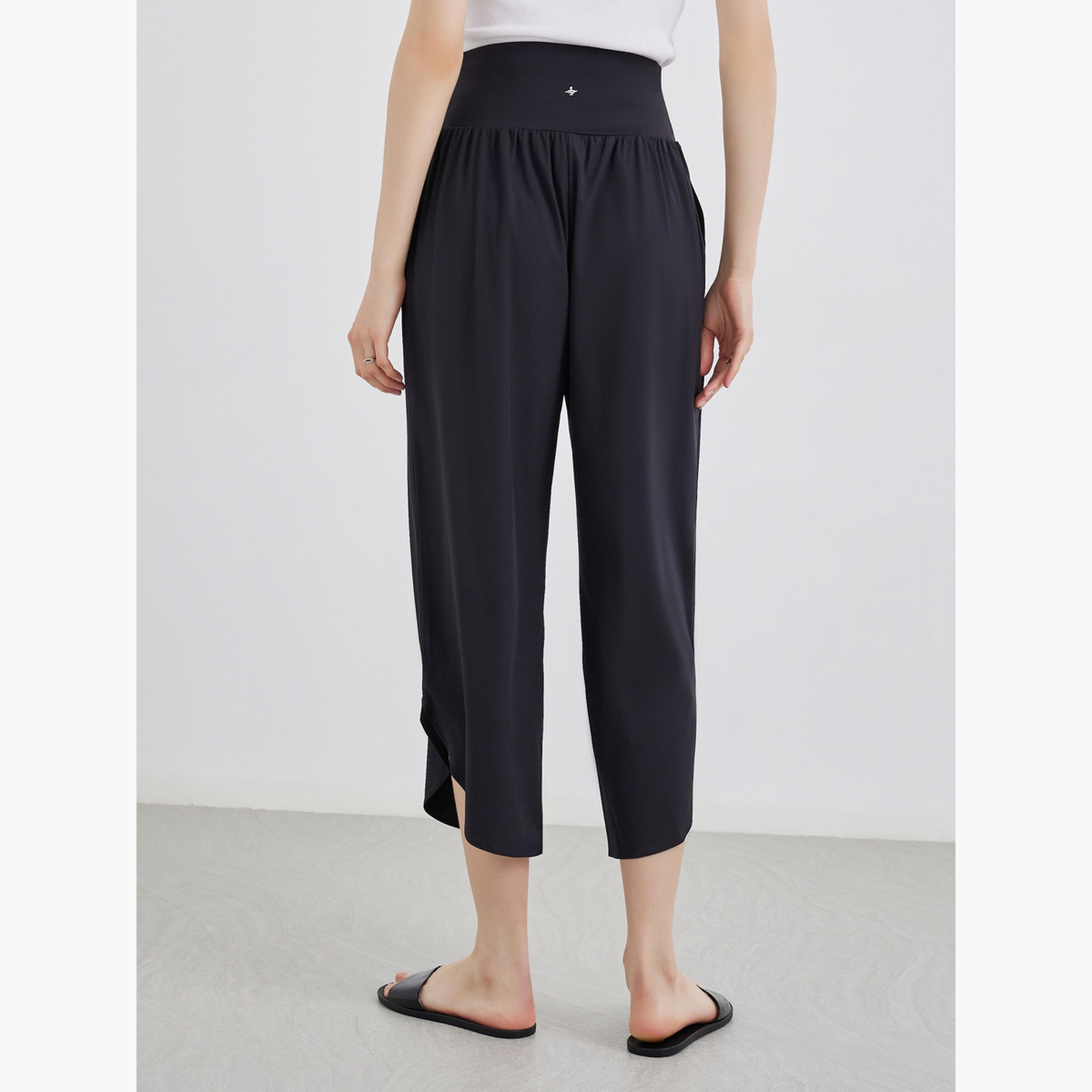Take Two Women Black Asymmetric Hem Relaxed Fit Pants-women-clothing-bottoms-trousers-image-4