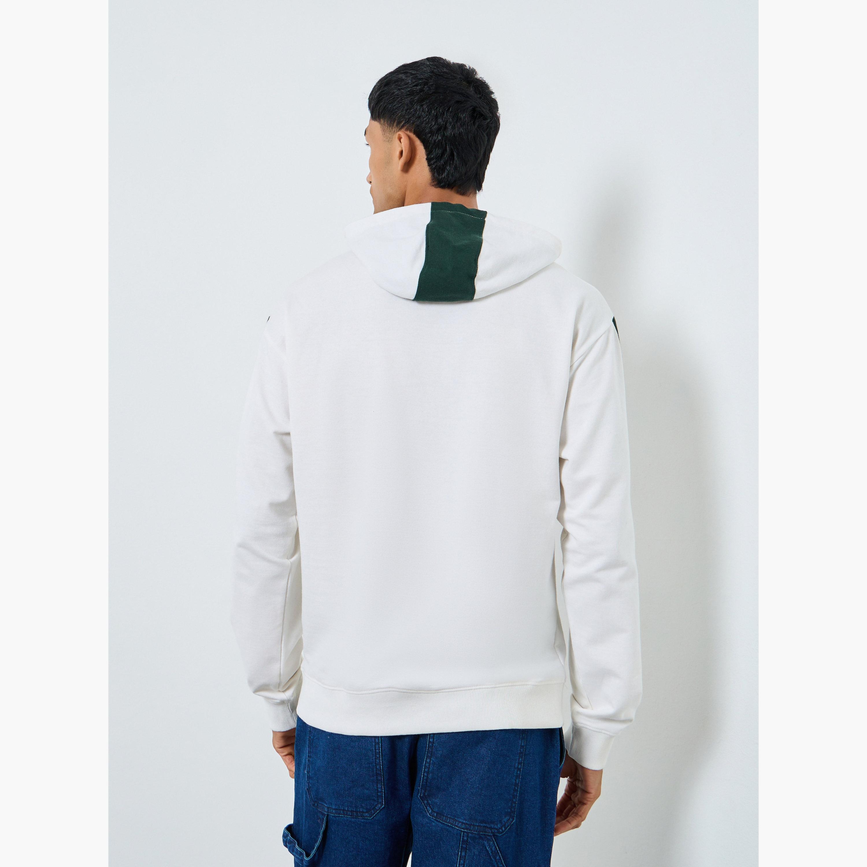Styli Men Eco Earth Relaxed Fit Cut and Sew Detail Hoodie-men-winterwear-hoodiesandsweatshirts-image-3
