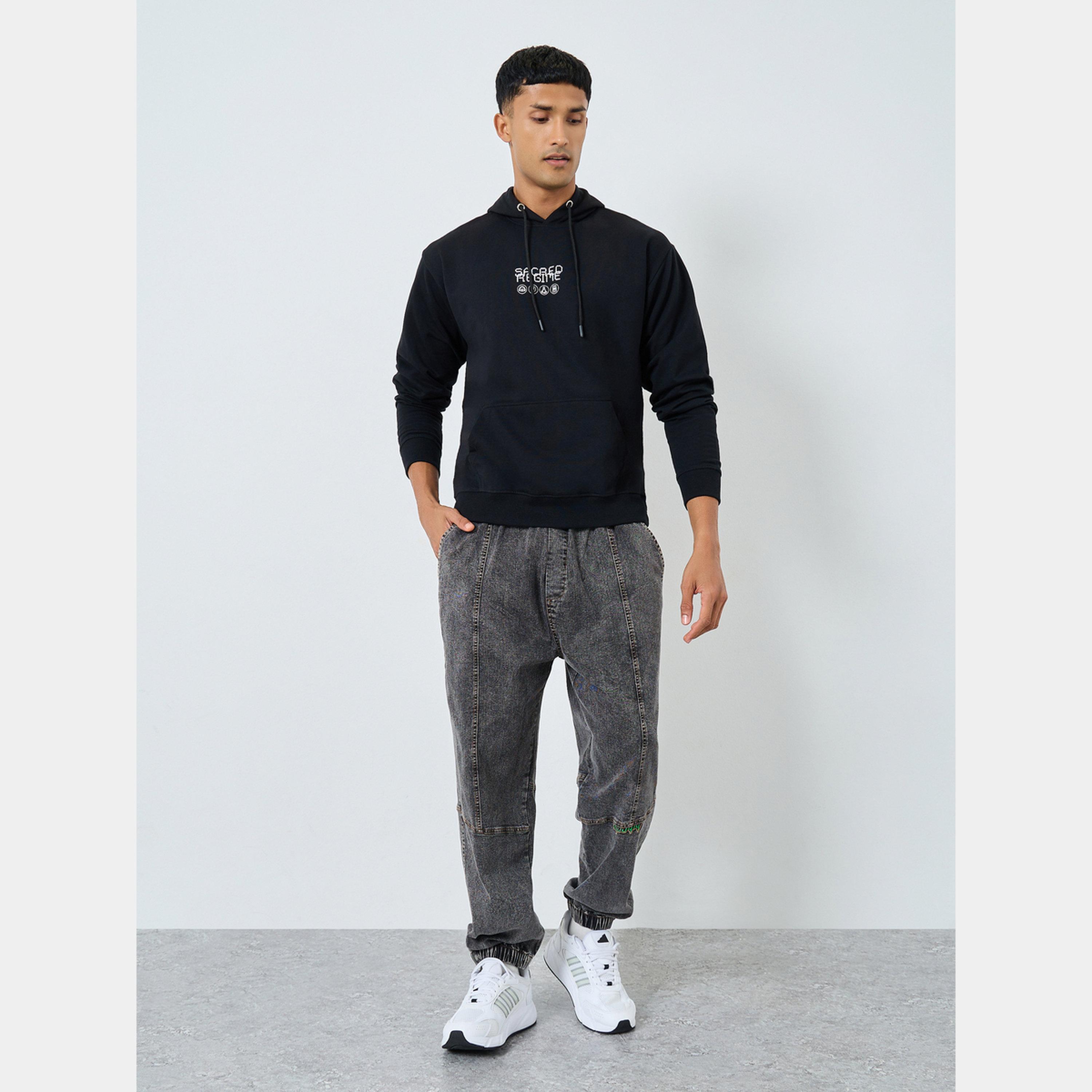 ستايلي - هودي رجالي بأكمام طويلة وياقة وغطاء رأس طباعة Eco Earth-men-winterwear-hoodiesandsweatshirts-image-2