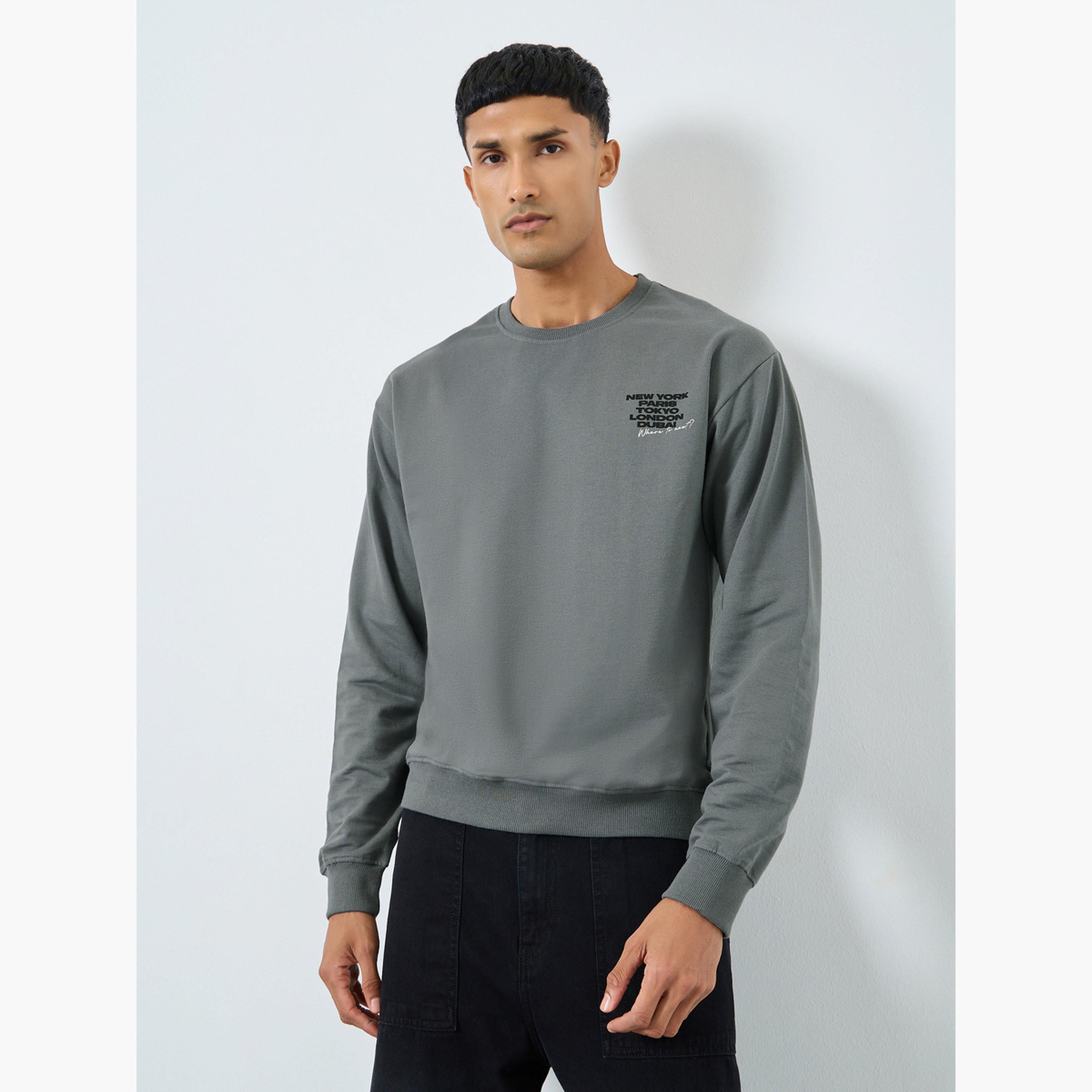 Styli New York Print Round Neck Long Sleeves Men's Sweatshirt-men-winterwear-hoodiesandsweatshirts-image-1