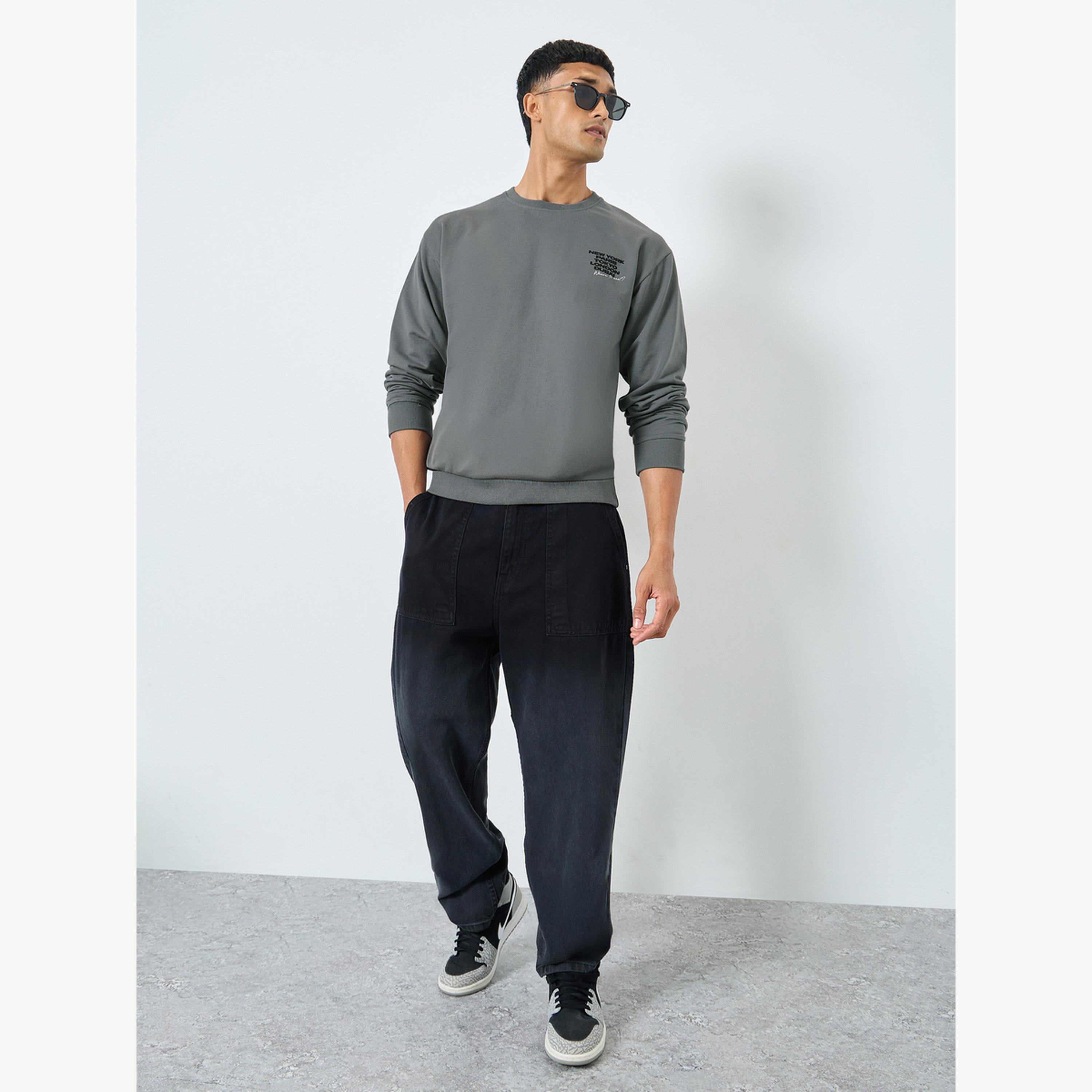 Styli New York Print Round Neck Long Sleeves Men's Sweatshirt-men-winterwear-hoodiesandsweatshirts-image-2