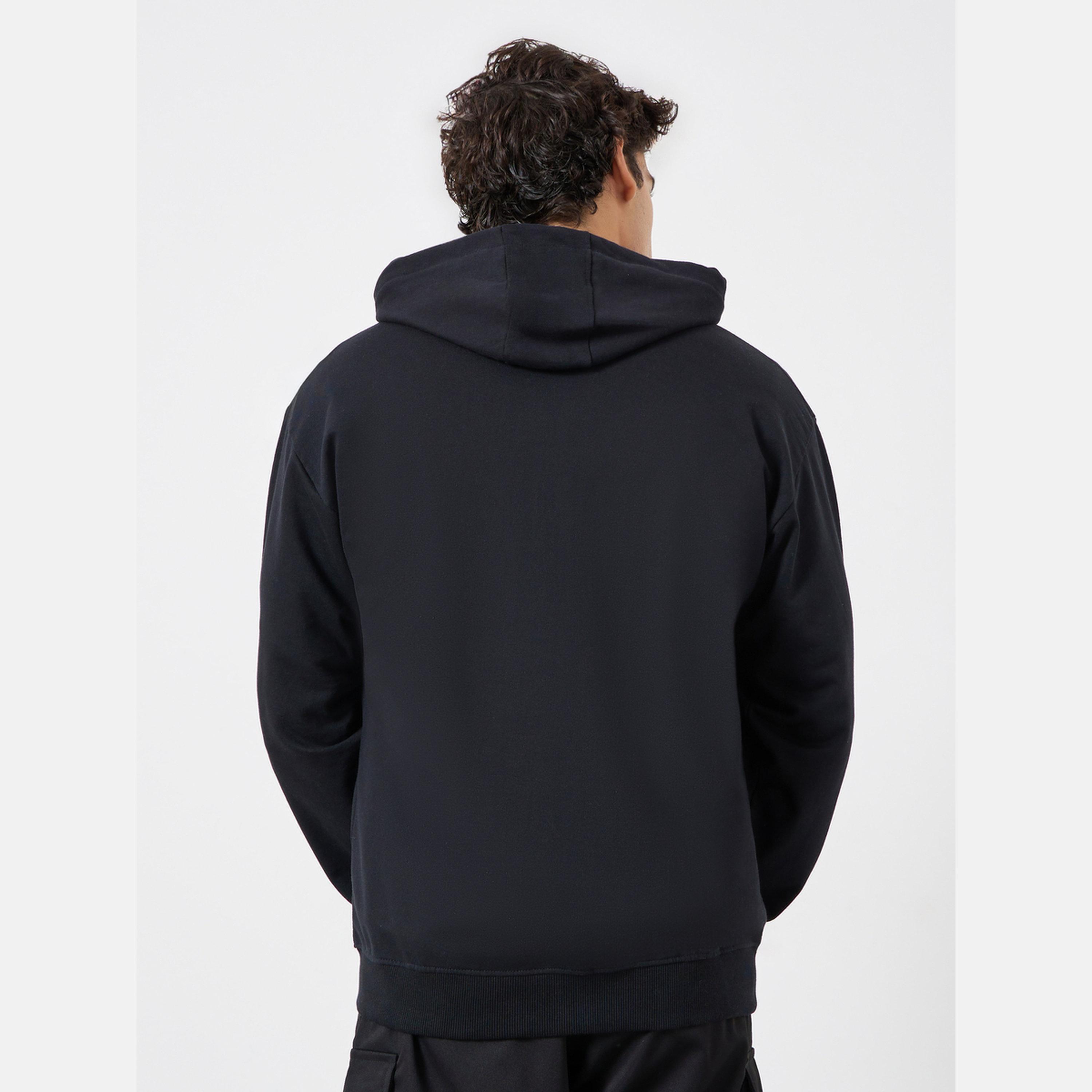 ستايلي - هودي رجالي بغطاء للرأس وأكمام طويلة وسحاب مع طباعة شعار-men-winterwear-hoodiesandsweatshirts-image-5