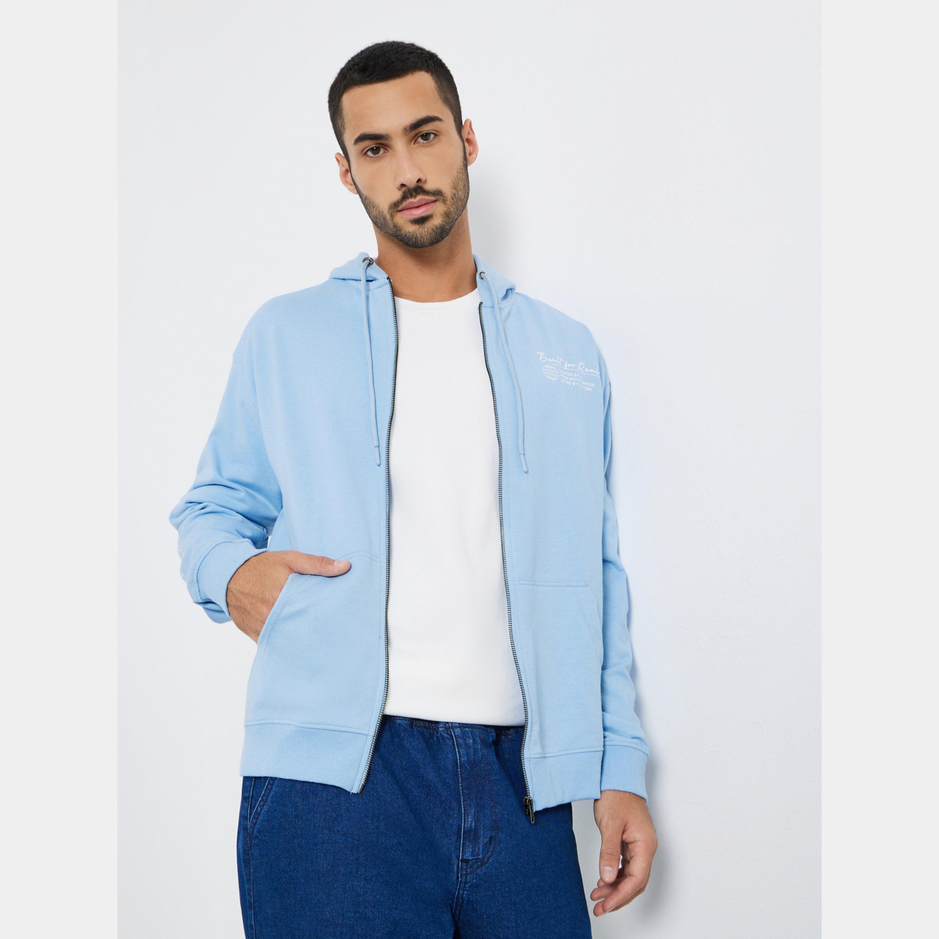 ستايلي - سويت شيرت رجالي مطبوع بغطاء للرأس وأكمام طويلة وسحّاب-men-winterwear-hoodiesandsweatshirts-image-1