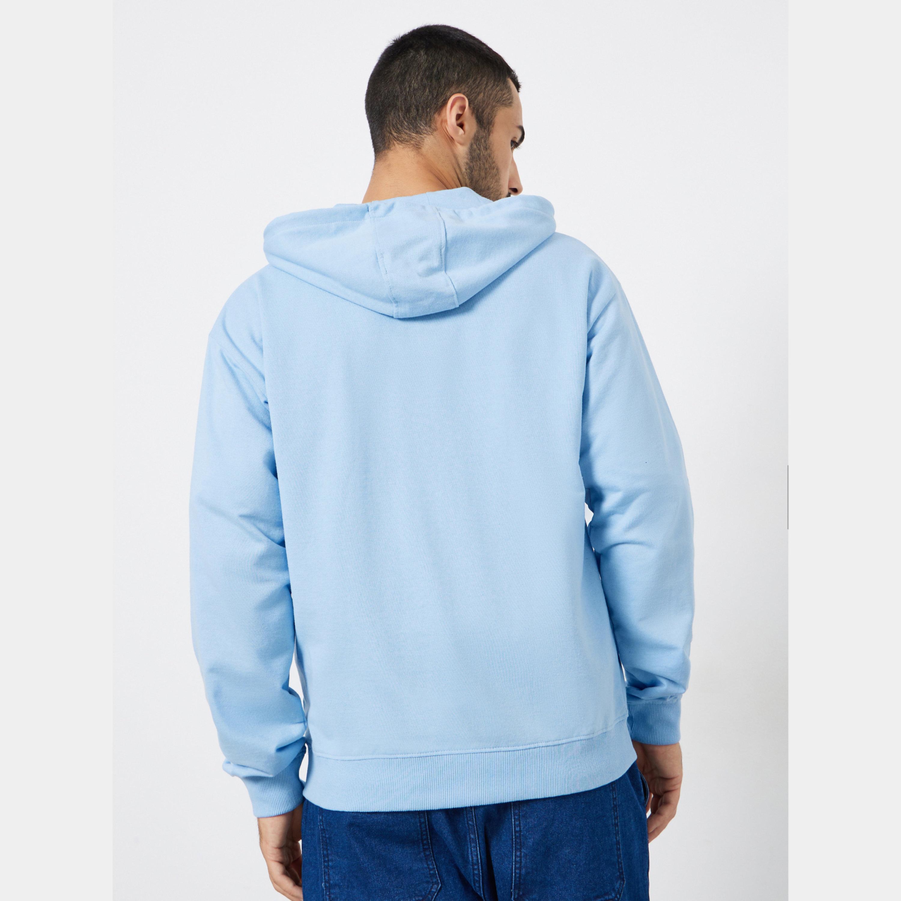 Styli Men Light Blue Printed Zip-Up Sweatshirt-men-winterwear-hoodiesandsweatshirts-image-5