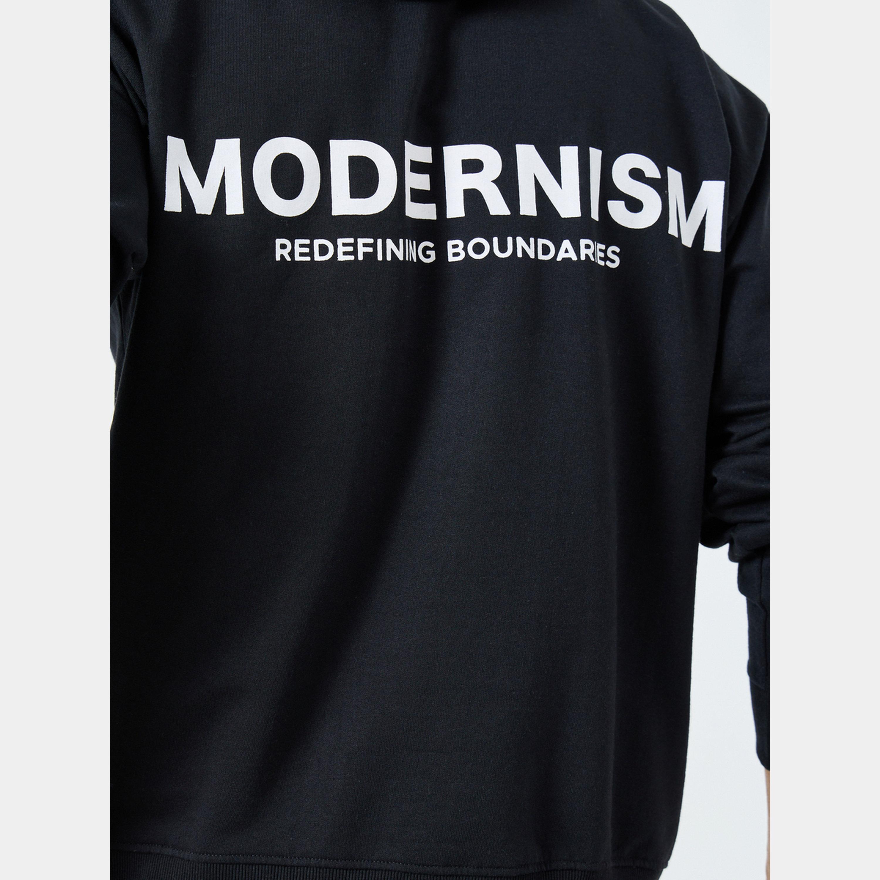 Styli Men Black Modernism Slogan Hoodie-men-winterwear-hoodiesandsweatshirts-image-4