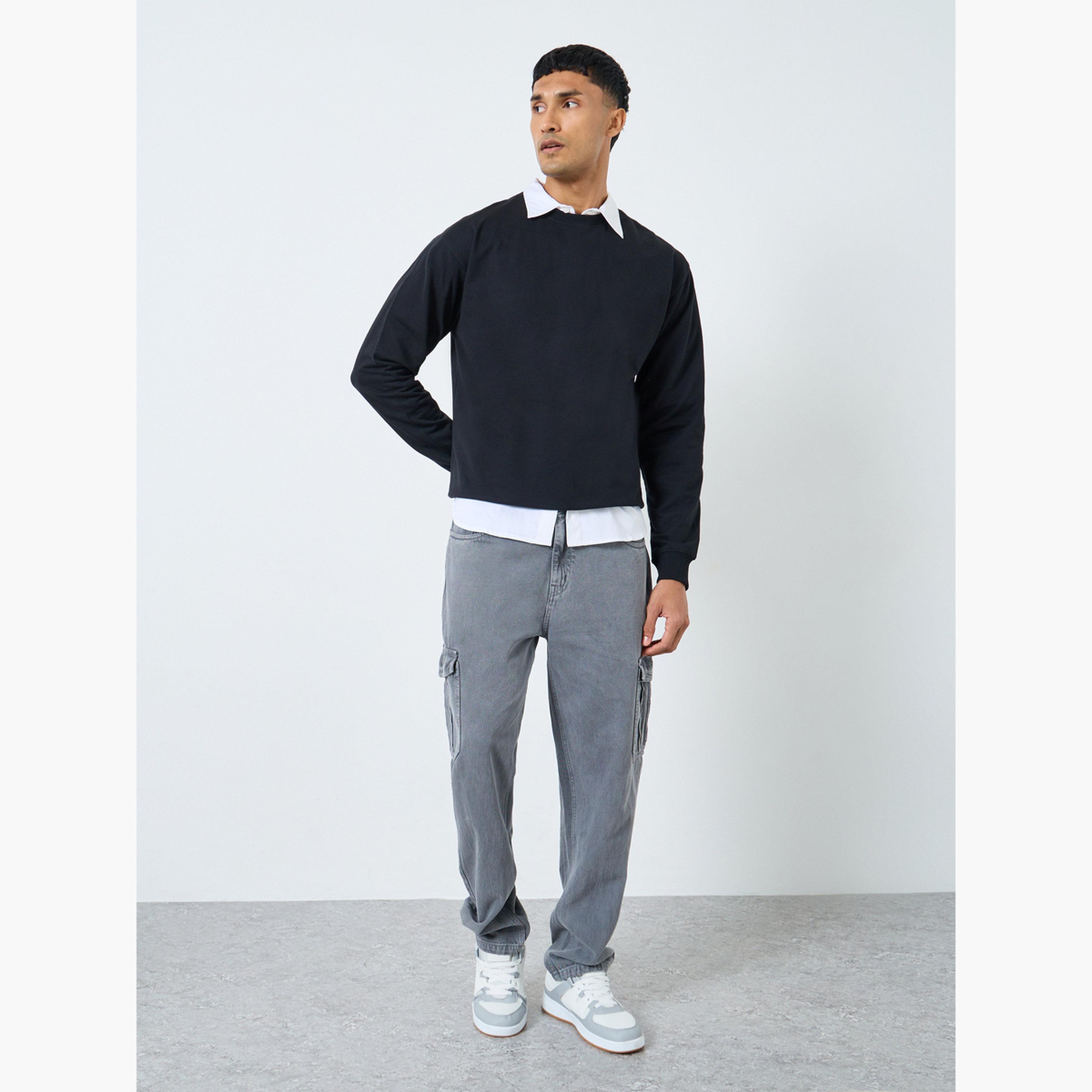 Styli Back Print Round Neck Long Sleeves Men's Sweatshirt-men-winterwear-hoodiesandsweatshirts-image-2