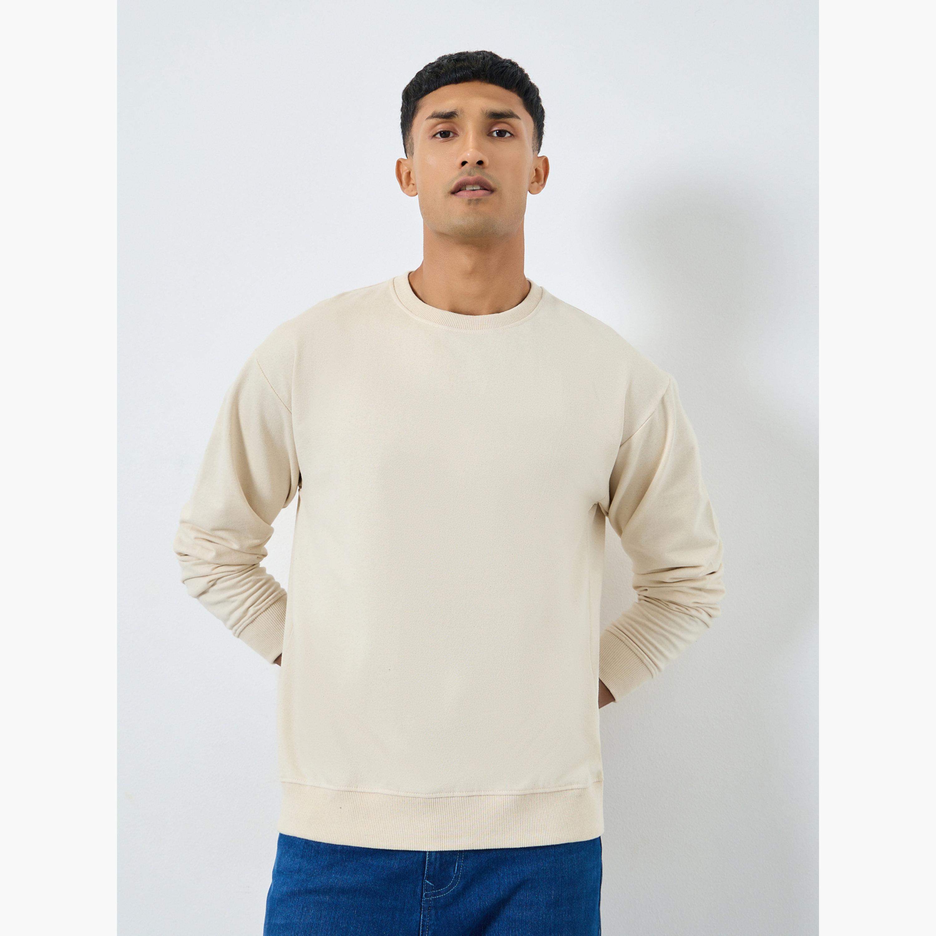 ستايلي - سويت شيرت Eco-Earth مريح نقشة منتفخة من الخلف للرجال -men-winterwear-hoodiesandsweatshirts-image-1