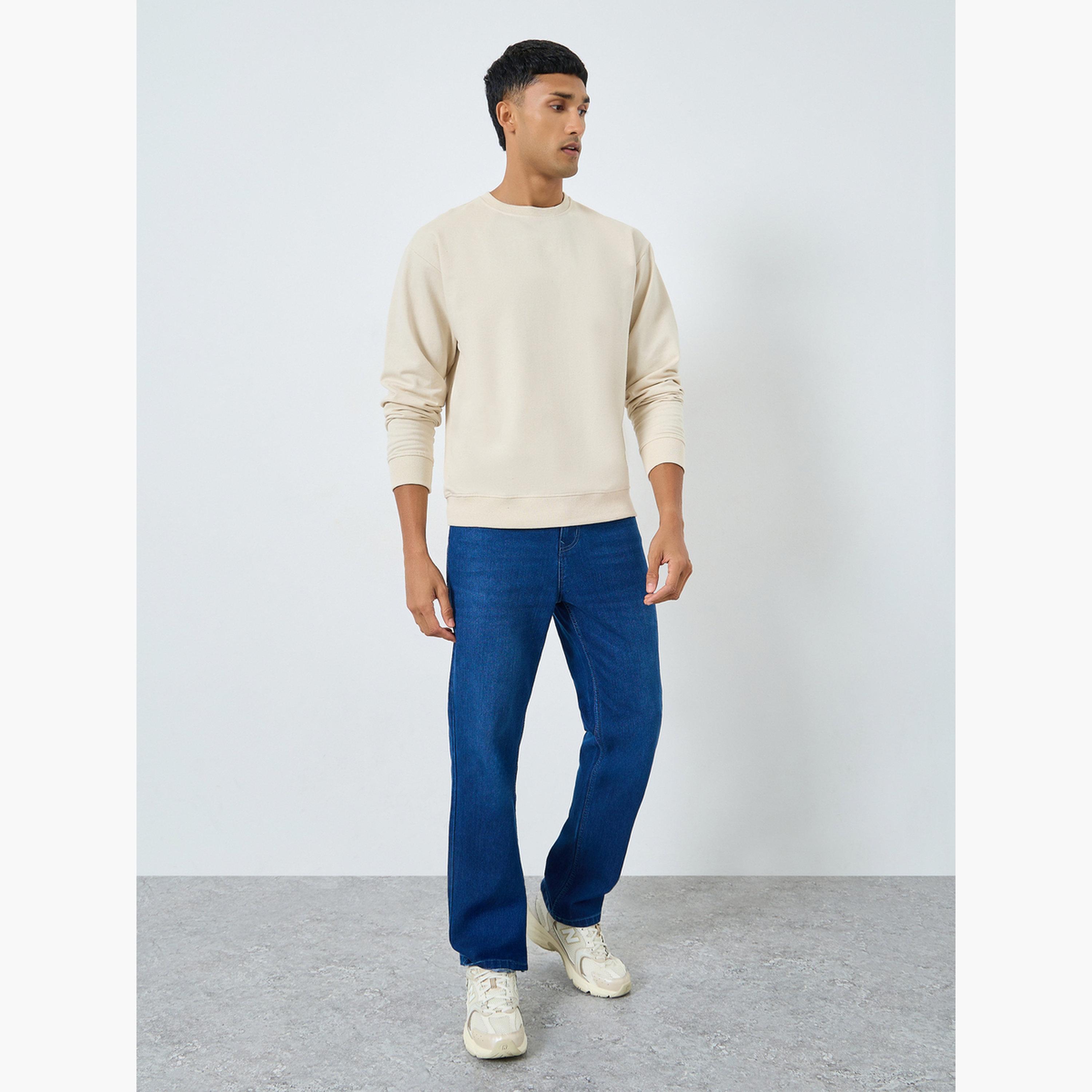 ستايلي - سويت شيرت Eco-Earth مريح نقشة منتفخة من الخلف للرجال -men-winterwear-hoodiesandsweatshirts-image-2