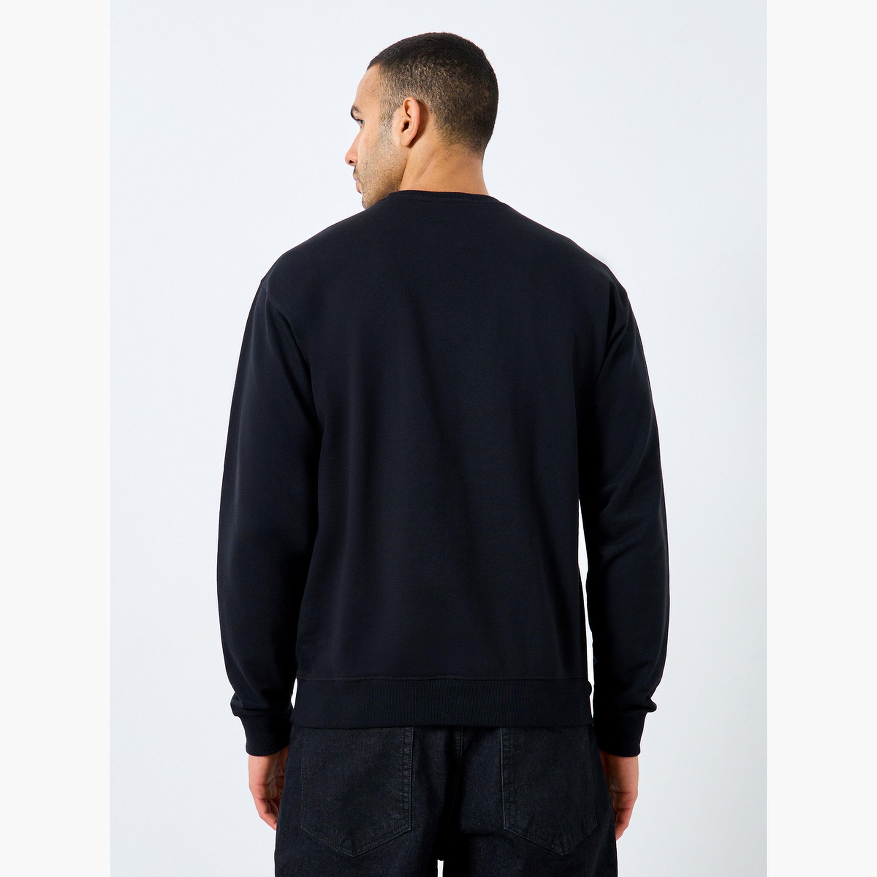 Styli Slogan Print Round Neck Long Sleeves Men's Sweatshirt-men-winterwear-hoodiesandsweatshirts-image-3