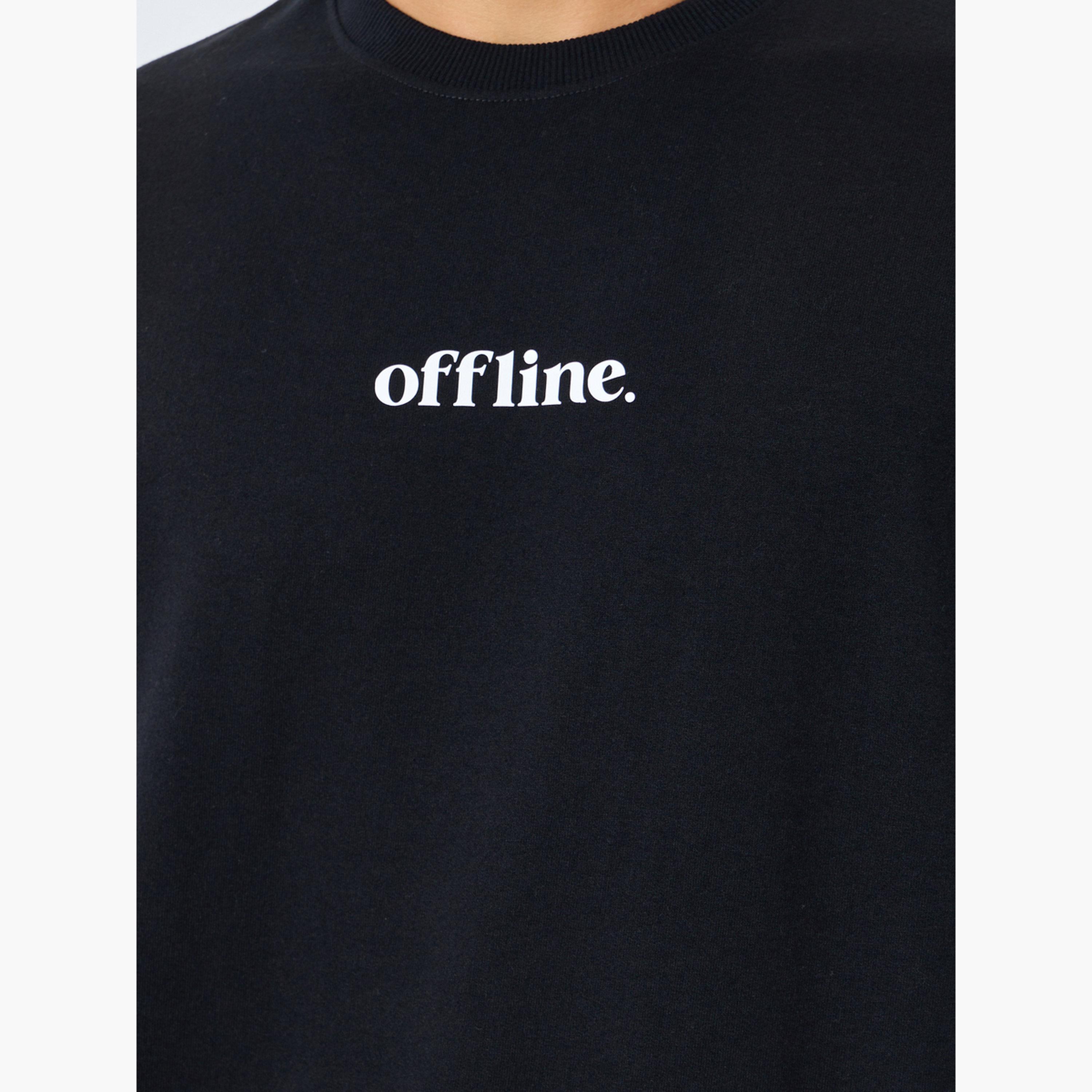 Styli Slogan Print Round Neck Long Sleeves Men's Sweatshirt-men-winterwear-hoodiesandsweatshirts-image-4