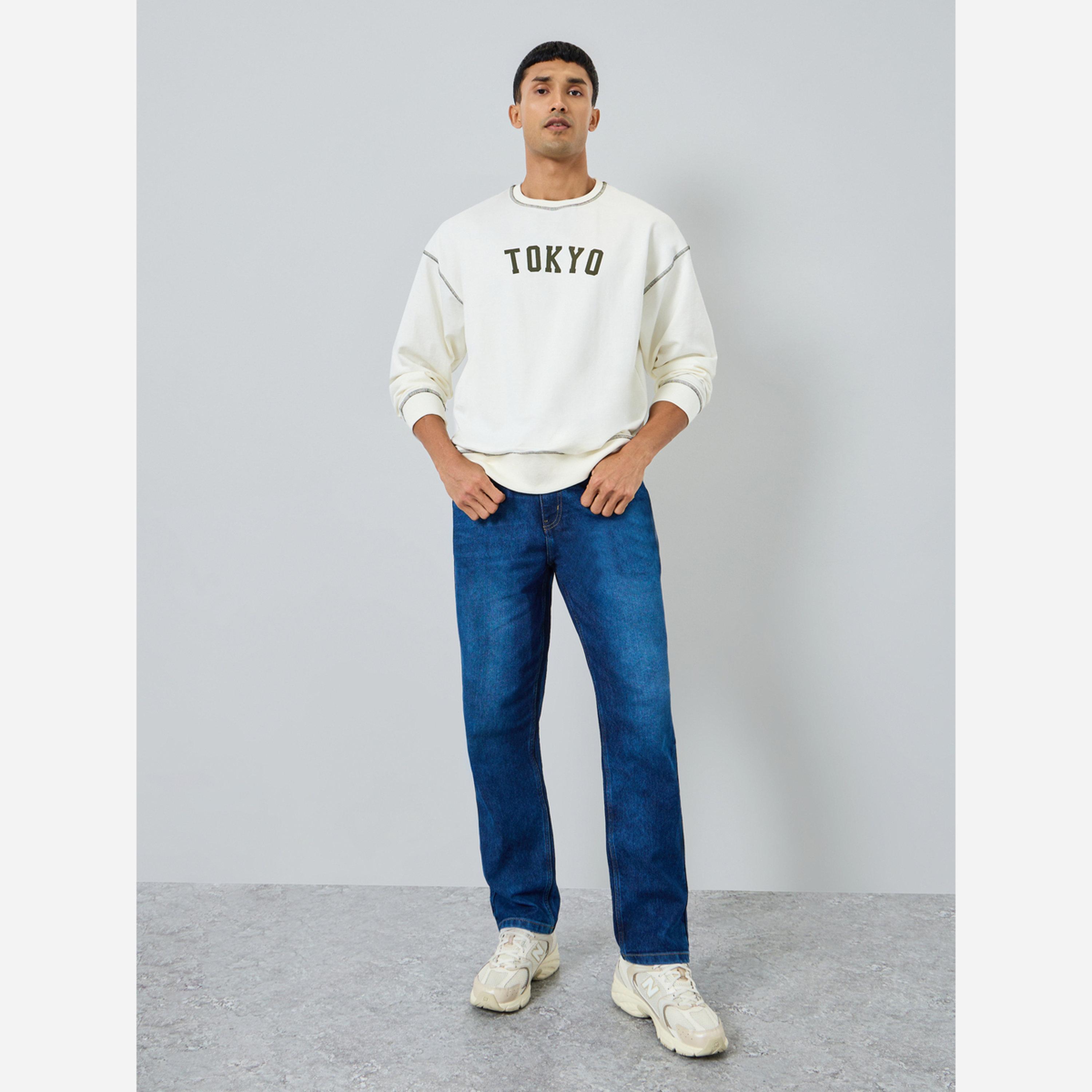 Styli Men Cream Tokyo Print Terry Sweatshirt-men-winterwear-hoodiesandsweatshirts-image-2