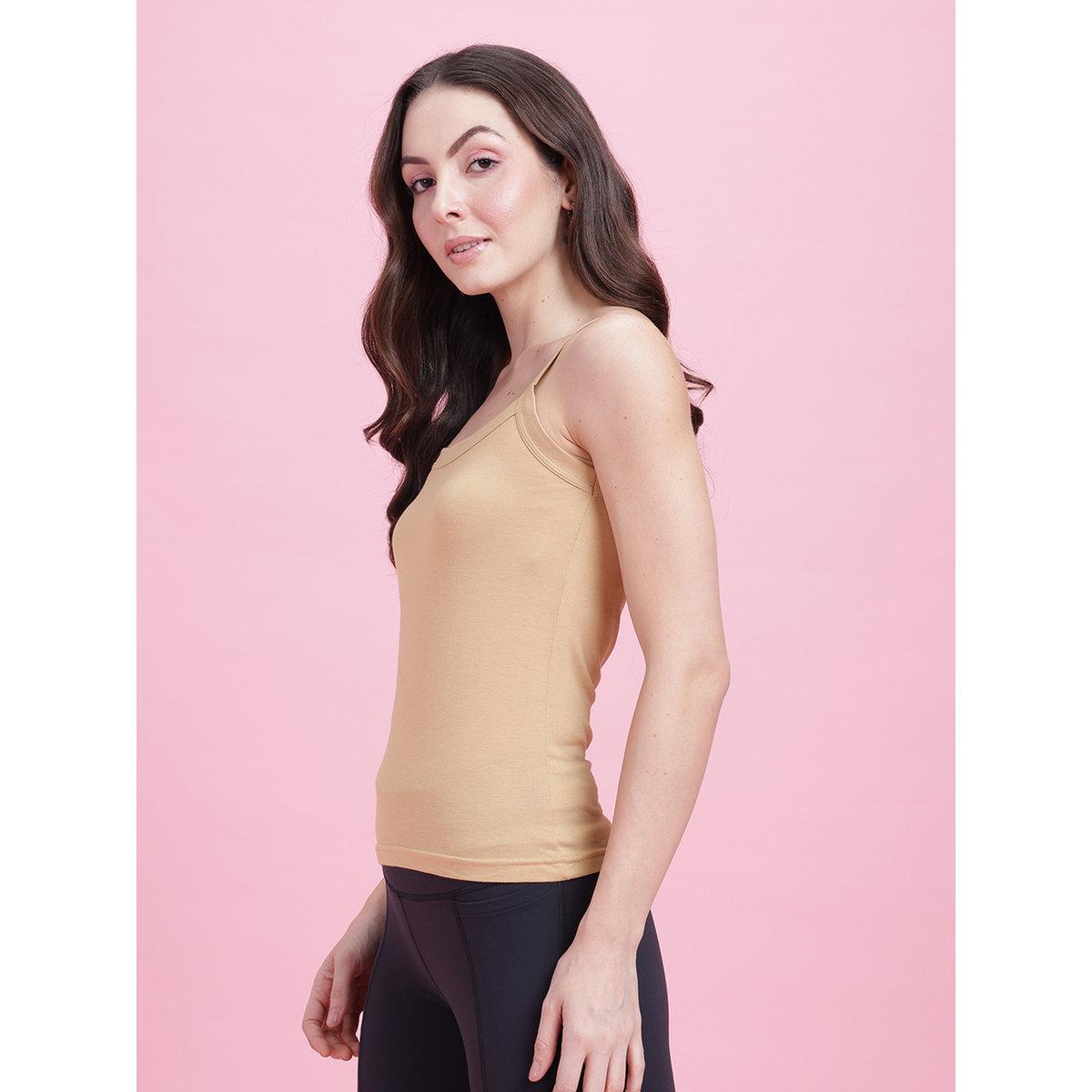 Leading Lady Pack of 2 - Solid Non Padded Cotton Camisole-women-clothing-lingerie-camisoles-image-3