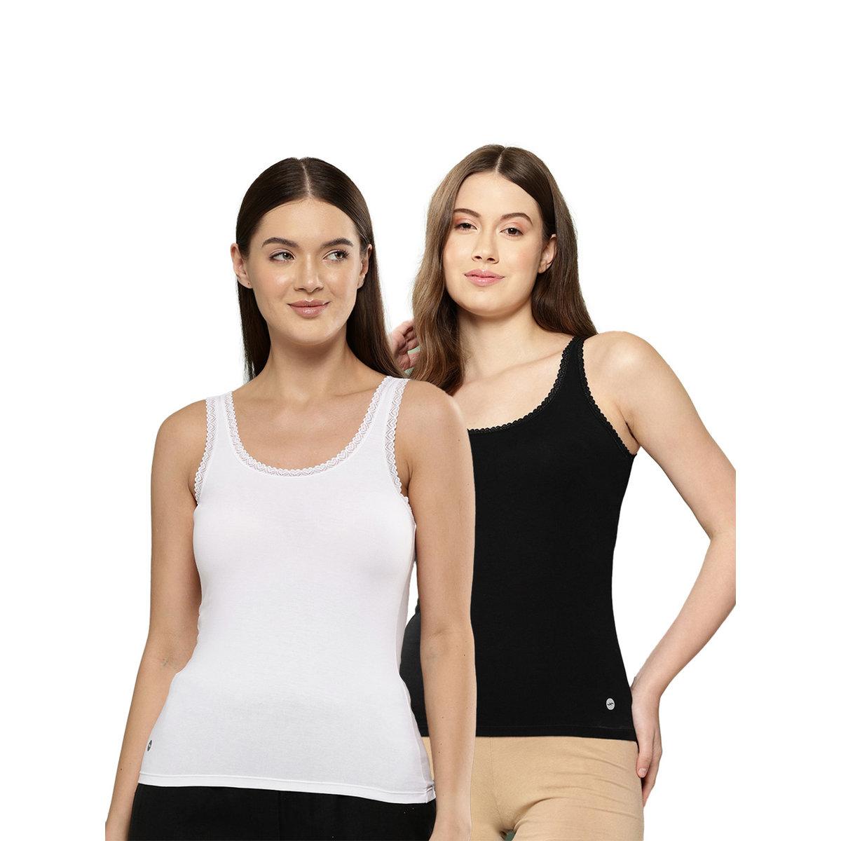 Leading Lady Pack of 2 - Cotton Lace Insert Camisole-women-clothing-lingerie-camisoles-image-1