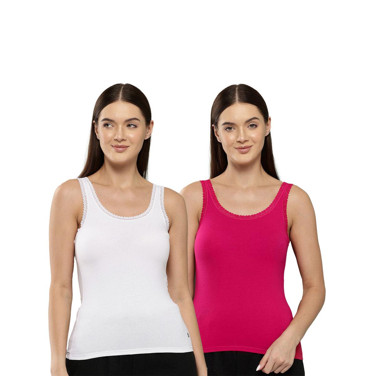Leading Lady Pack of 2 - Cotton Lace Insert Camisole-women-clothing-lingerie-camisoles-image-1