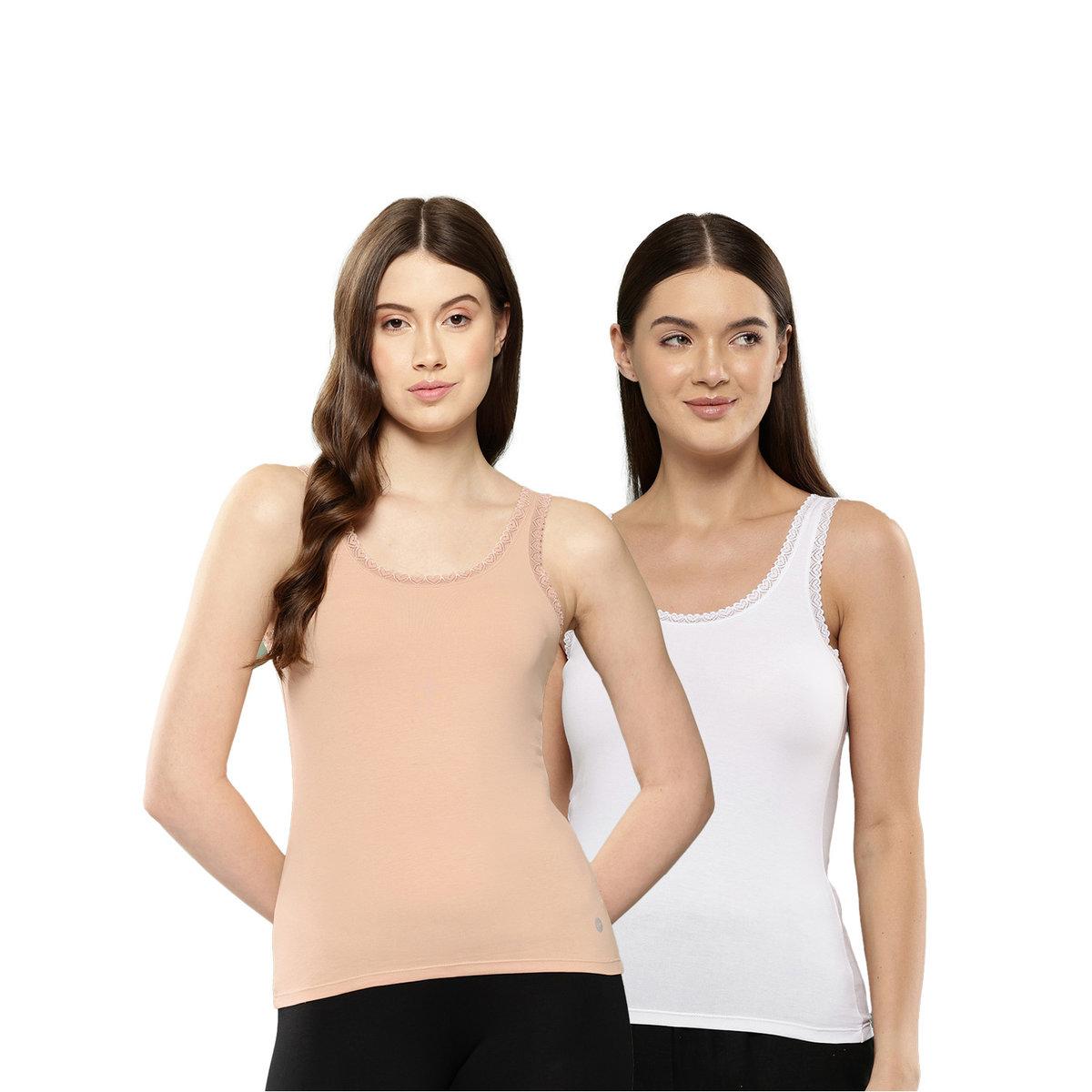Leading Lady Pack of 2 - Cotton Lace Insert Camisole-women-clothing-lingerie-camisoles-image-1