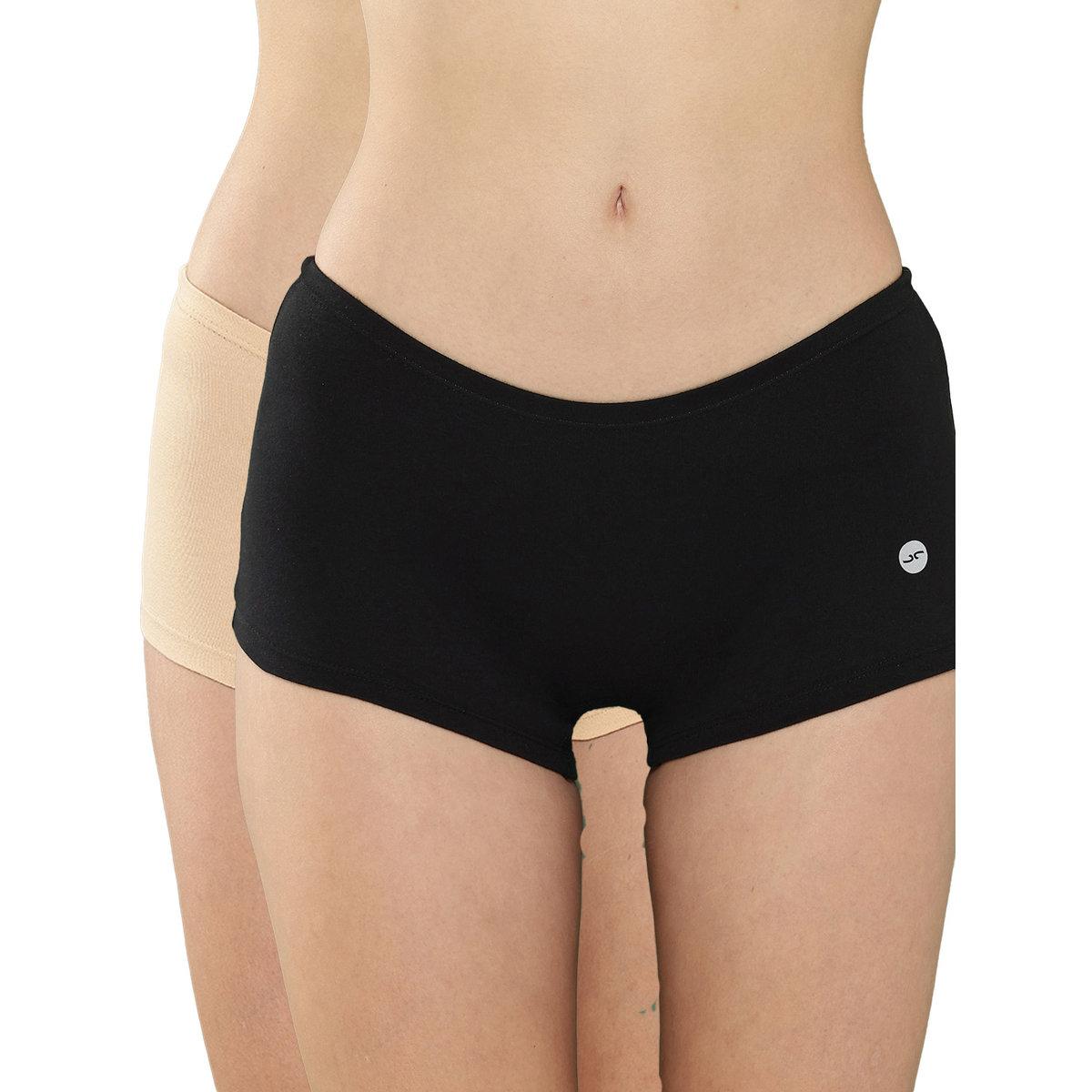 Leading Lady Pack of 2  - Solid Cotton Boyshorts-women-clothing-lingerie-panties-image-1